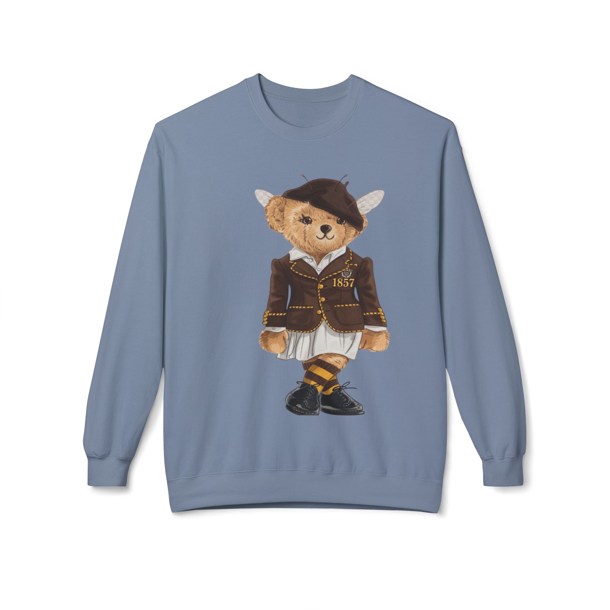 Harris–Stowe HBCU Polo Bear Sweatshirt | HSSU Hornets Teddy | Black Gold Heritage Crew | Yards & Dorms
