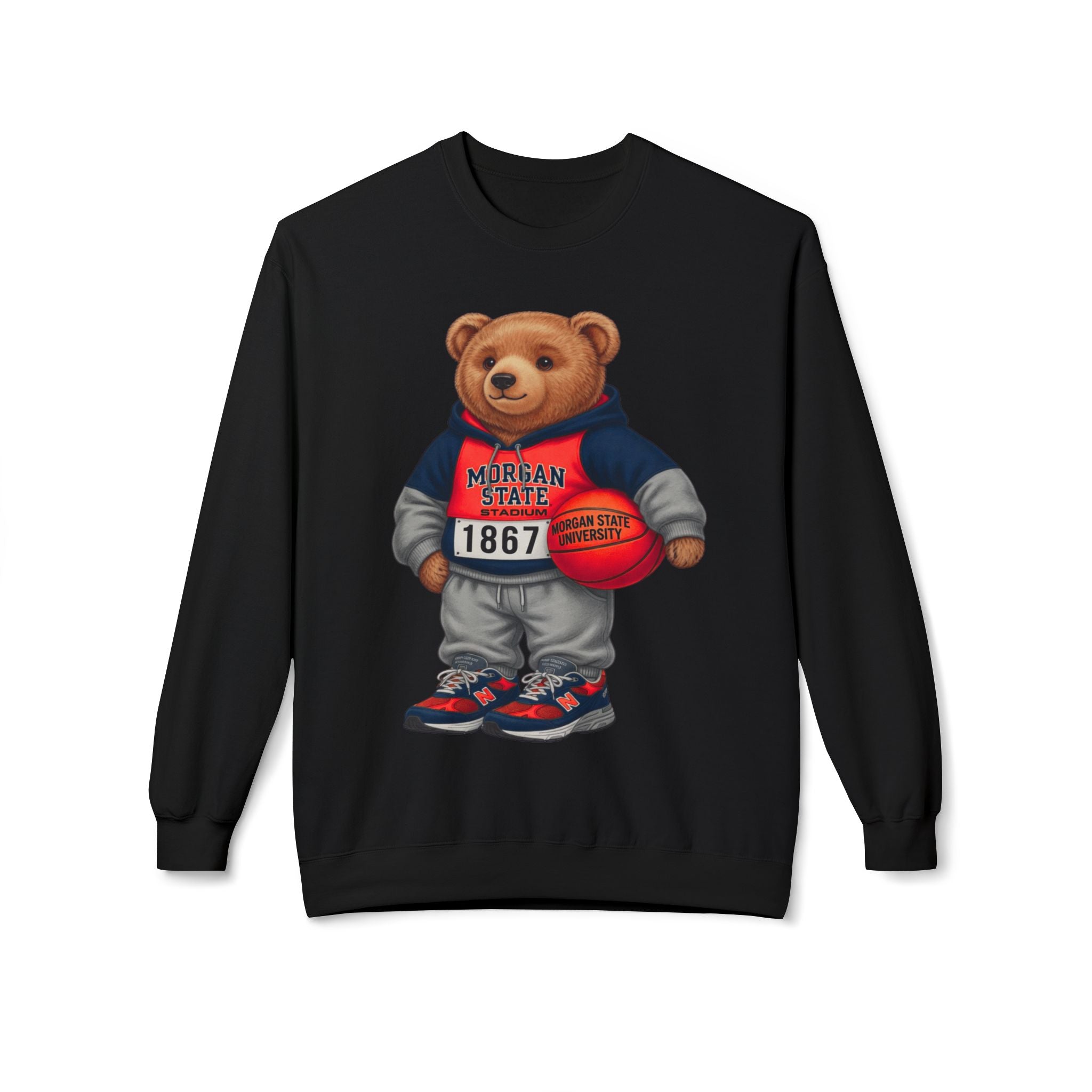 Morgan State Bear Mascot- HBCU Polo Bear sweatshirt