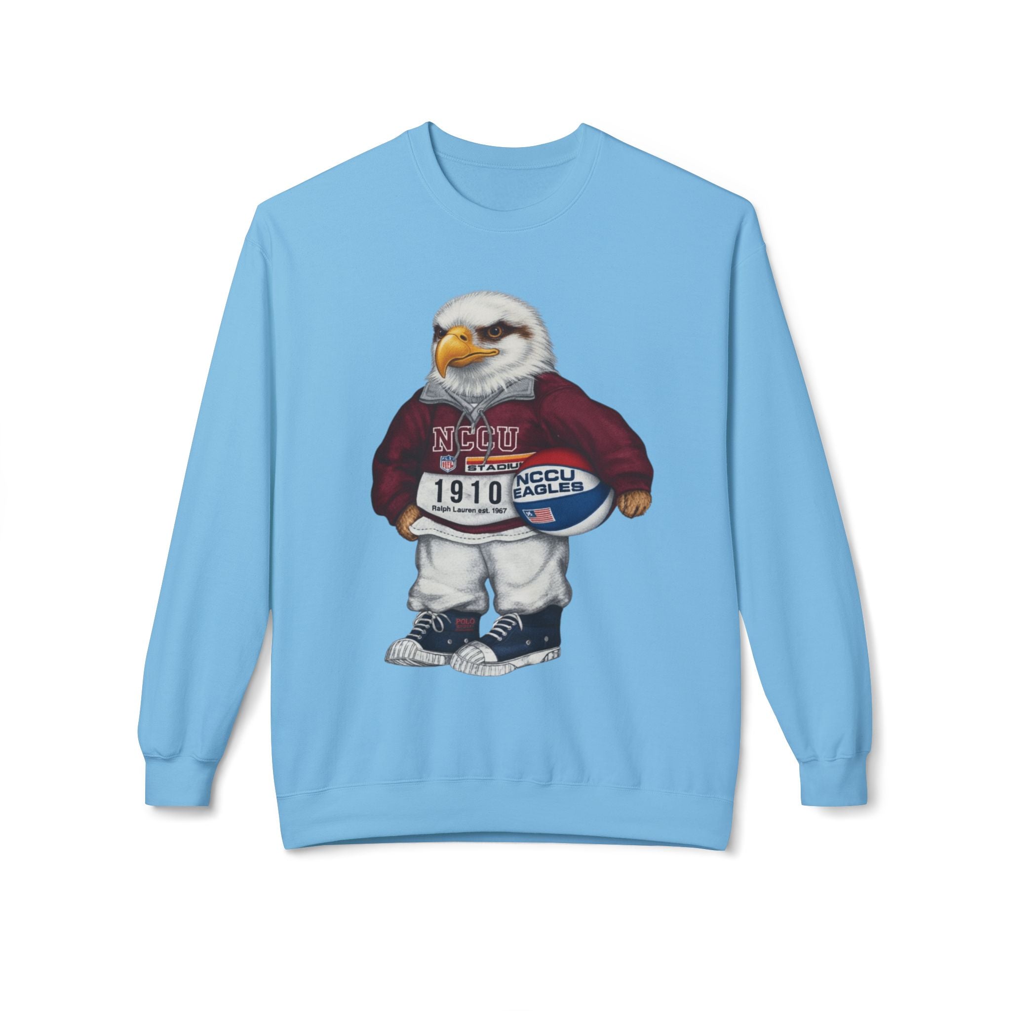 NCCU Eagles Mascot Basketball- HBCU Polo Bear sweatshirt