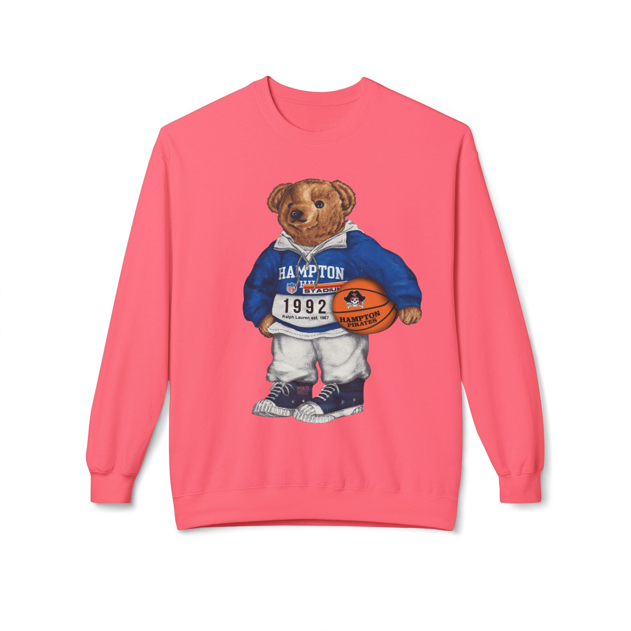 Hampton Pirates Teddy Bear Mascot- HBCU Polo Bear sweatshirt
