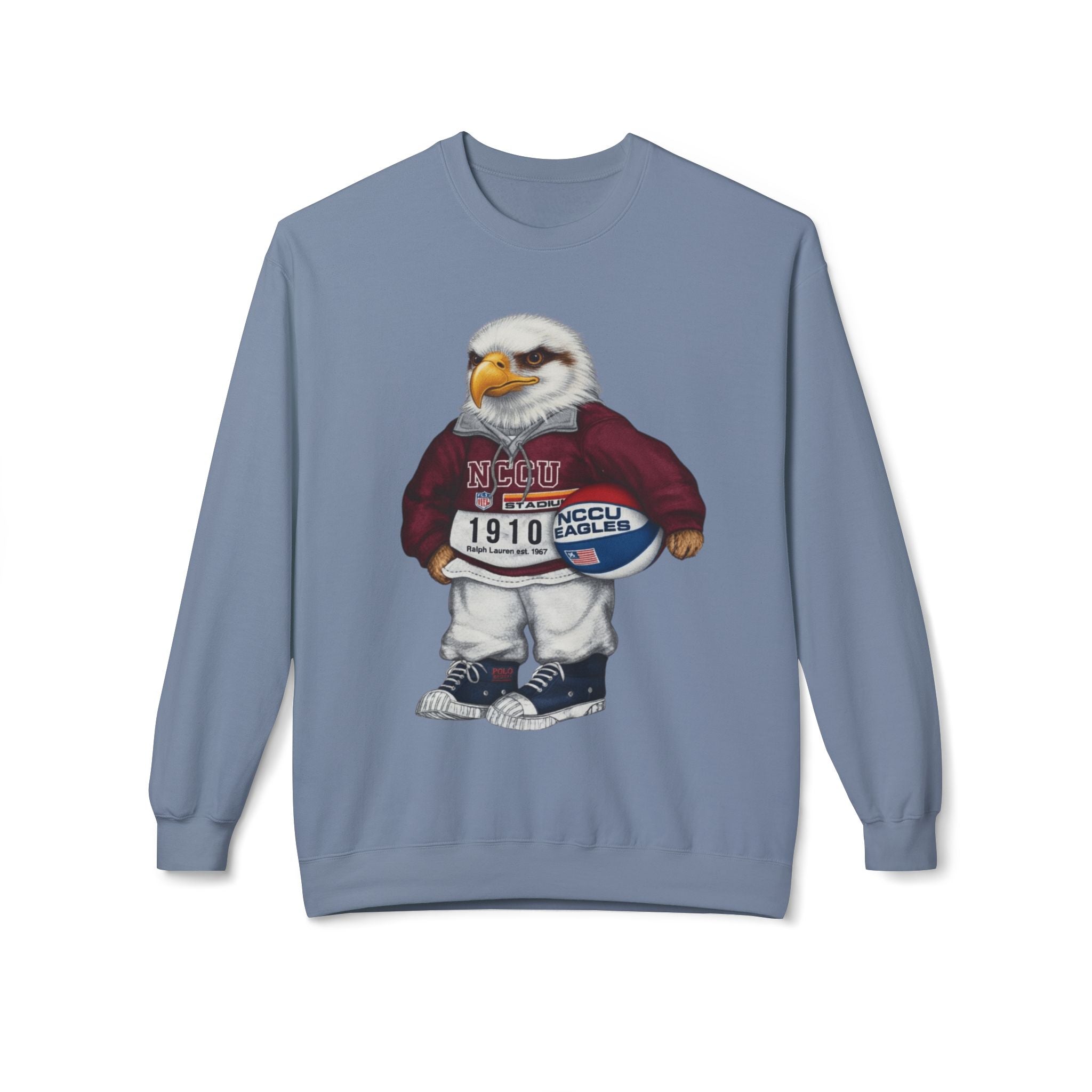 NCCU Eagles Mascot Basketball- HBCU Polo Bear sweatshirt