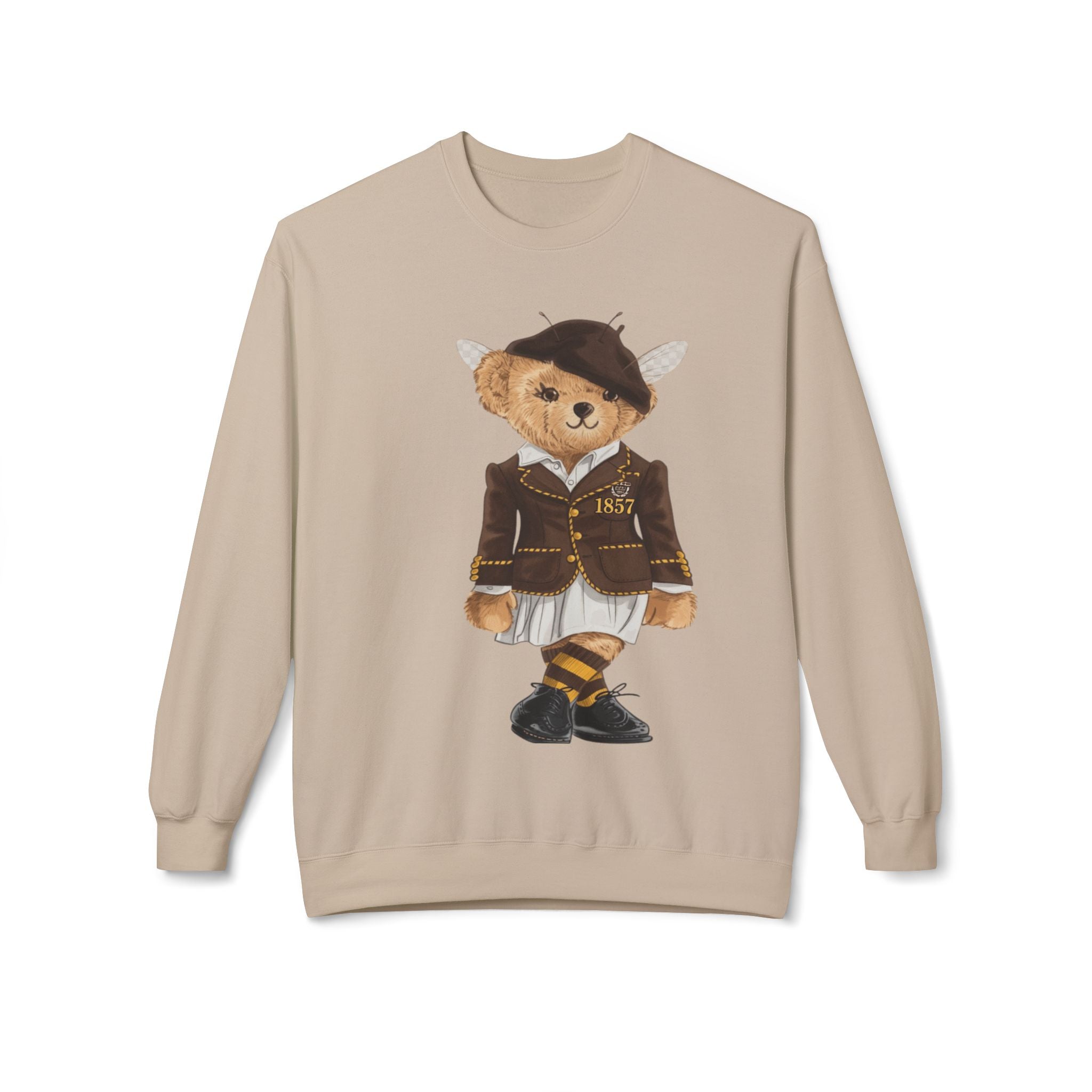 Harris–Stowe HBCU Polo Bear Sweatshirt | HSSU Hornets Teddy | Black Gold Heritage Crew | Yards & Dorms