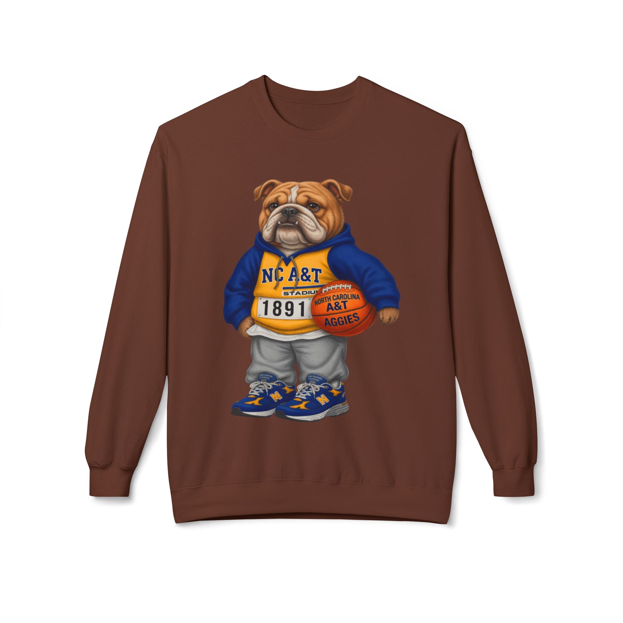 NC A&T Aggies Bulldog Mascot- HBCU Polo Bear sweatshirt