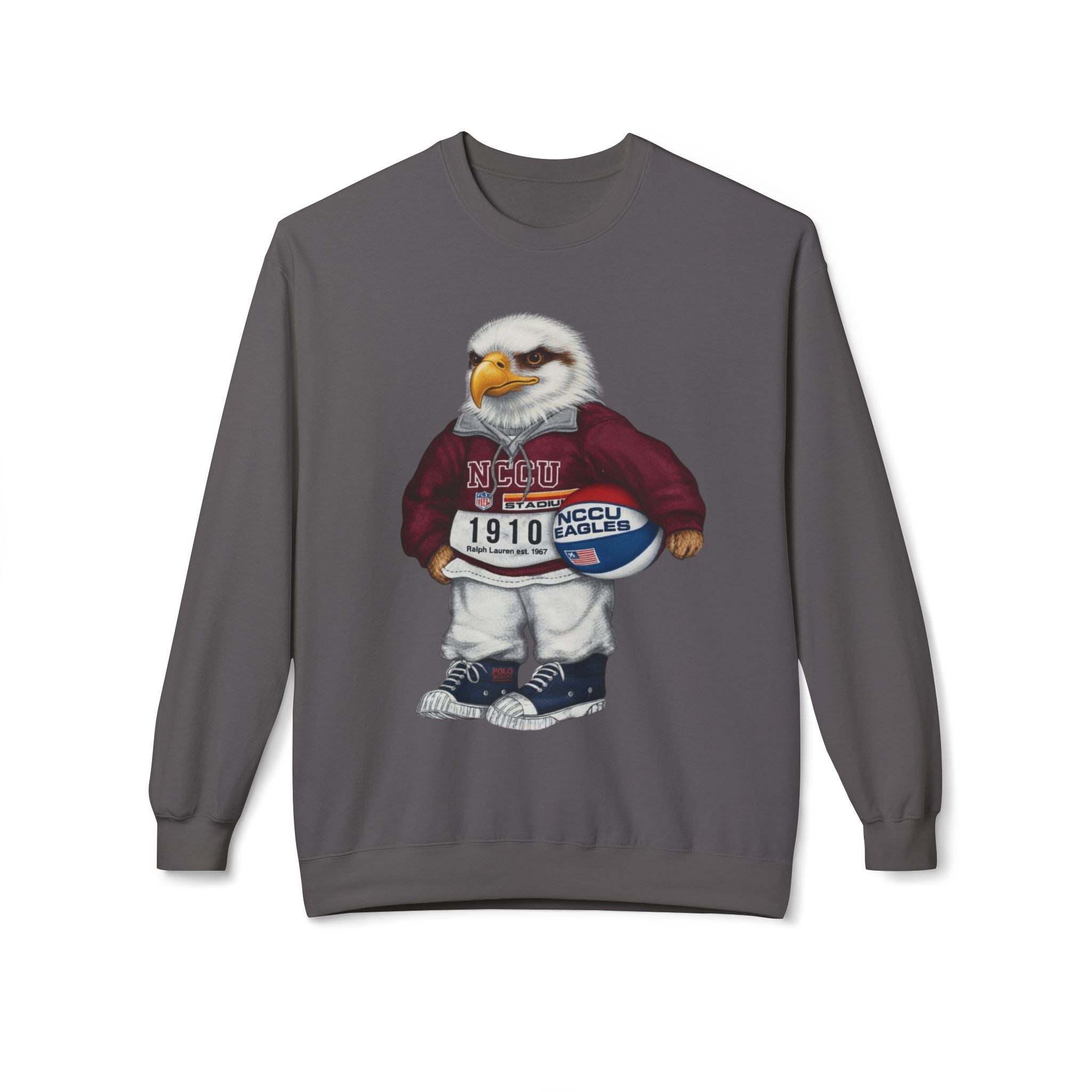 NCCU Eagles Mascot Basketball- HBCU Polo Bear sweatshirt