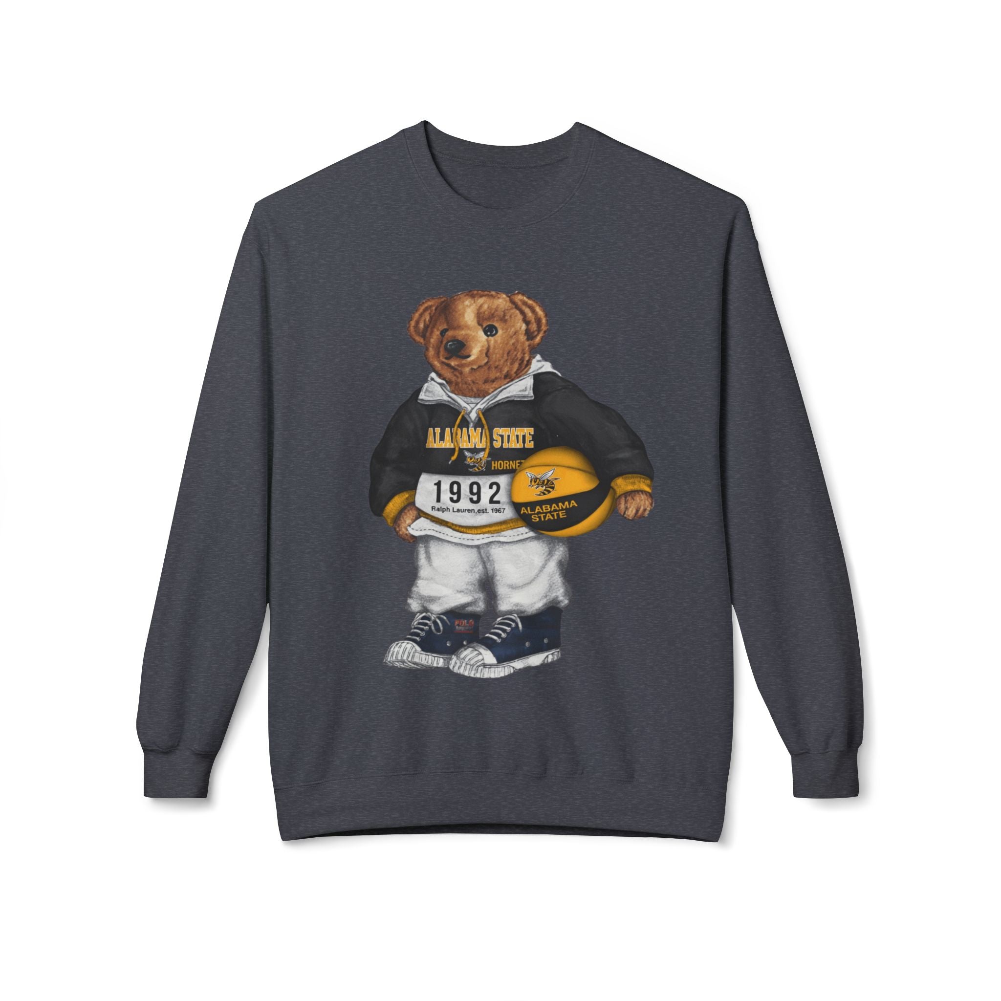 Alabama State Hornets Bear Mascot- HBCU Polo Bear sweatshirt