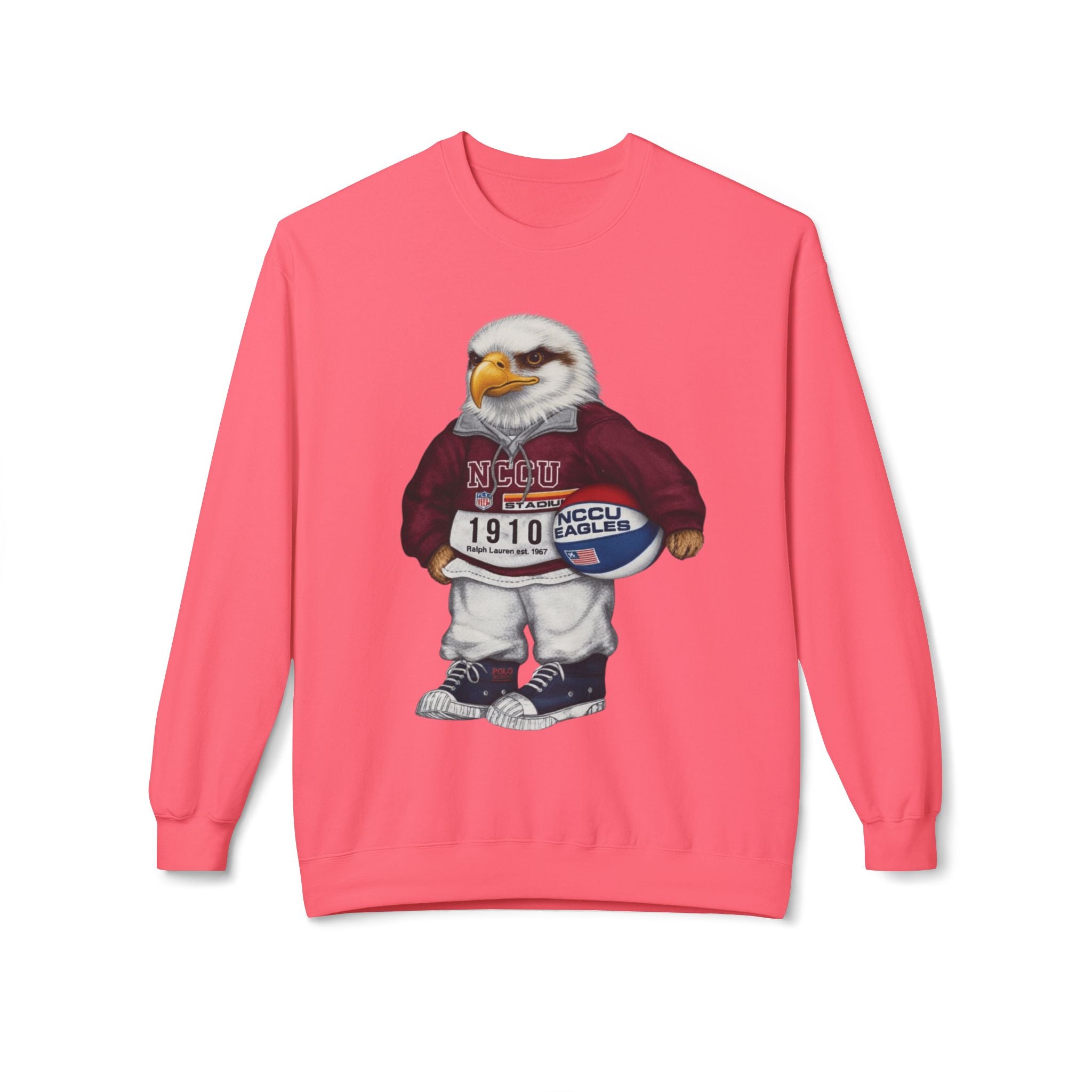 NCCU Eagles Mascot Basketball- HBCU Polo Bear sweatshirt