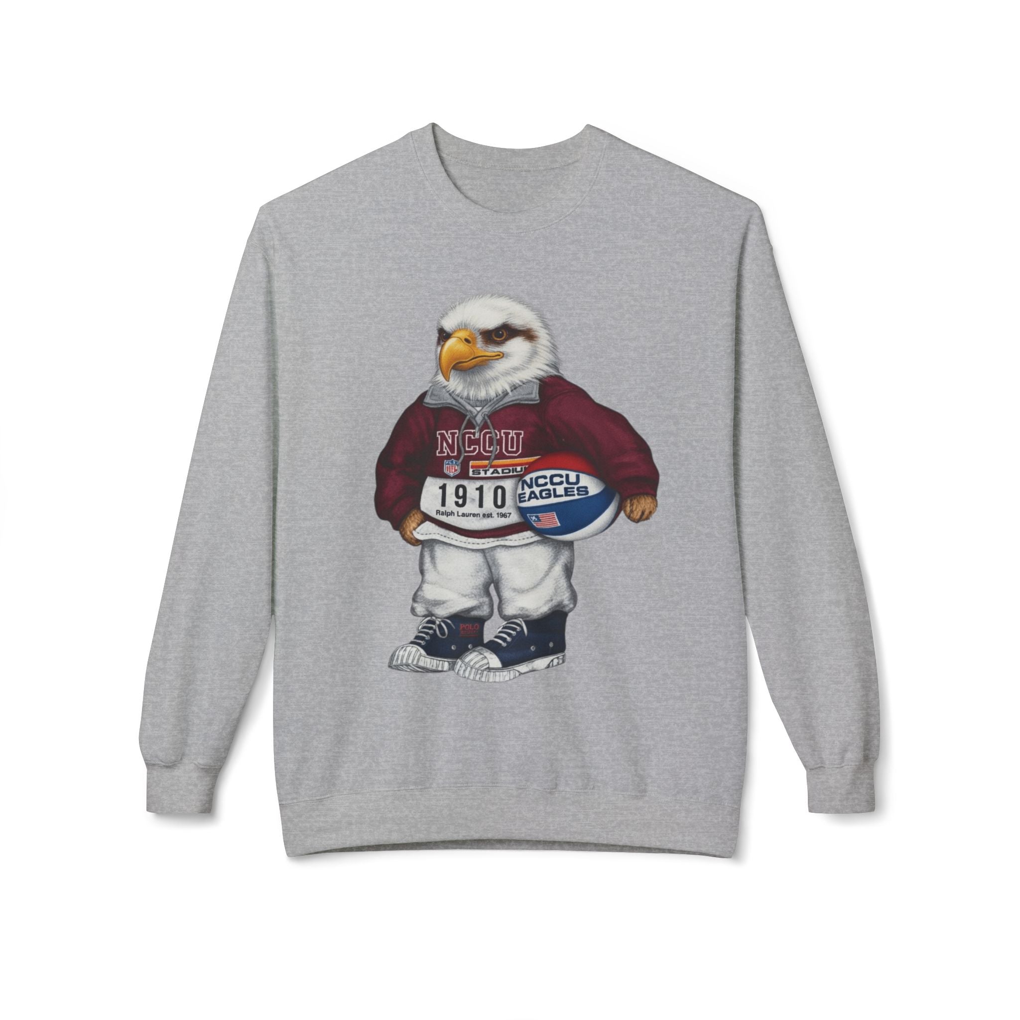 NCCU Eagles Mascot Basketball- HBCU Polo Bear sweatshirt