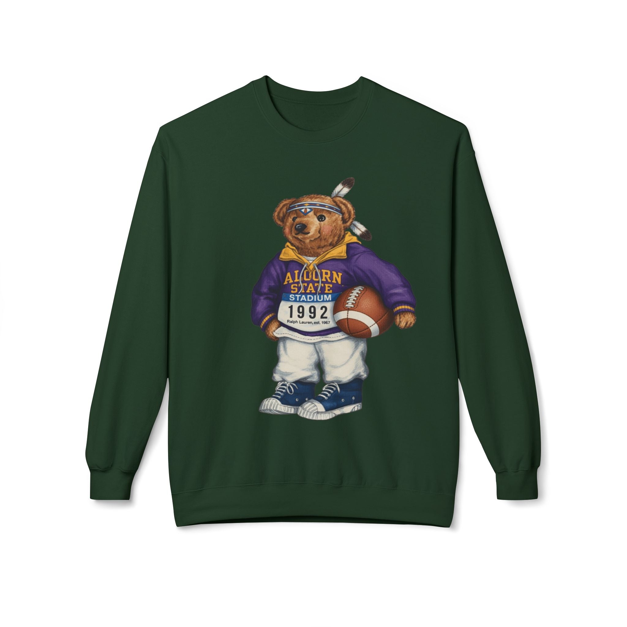Auburn State Stadium Teddy Bear Mascot 1992- HBCU Polo Bear sweatshirt