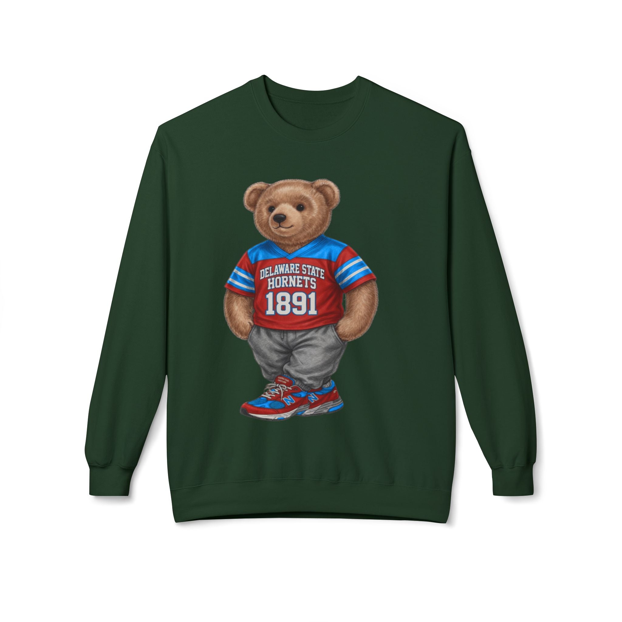 Delaware State Hornets Mascot Bear- HBCU Polo Bear sweatshirt