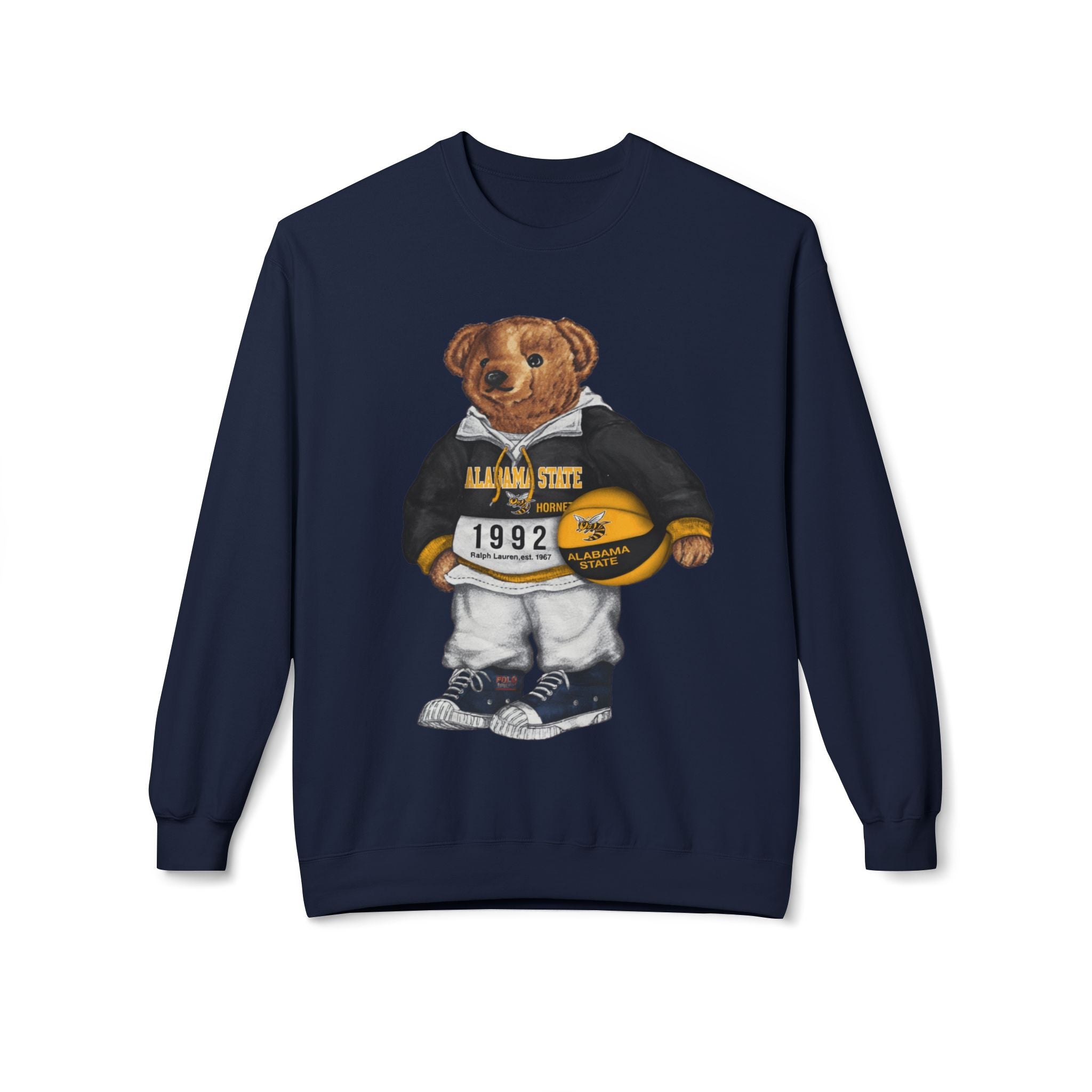 Alabama State Hornets Bear Mascot- HBCU Polo Bear sweatshirt