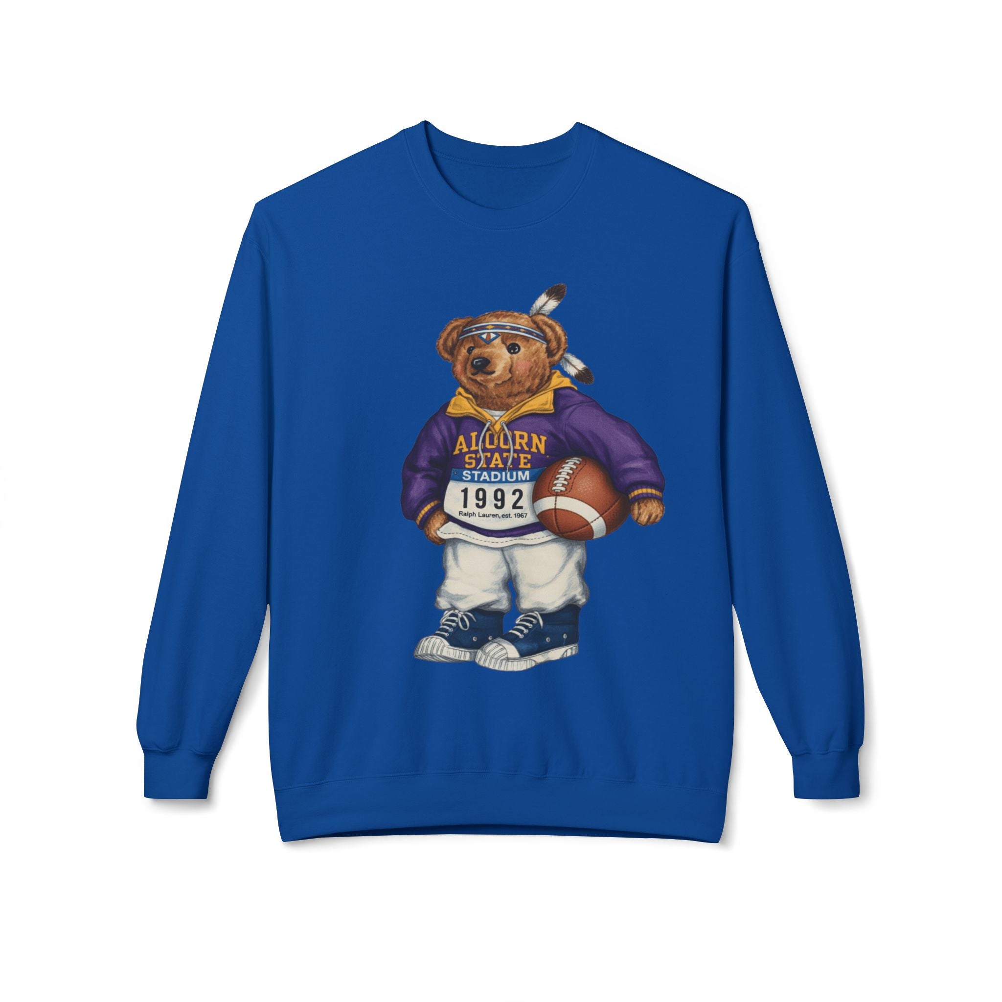 Auburn State Stadium Teddy Bear Mascot 1992- HBCU Polo Bear sweatshirt