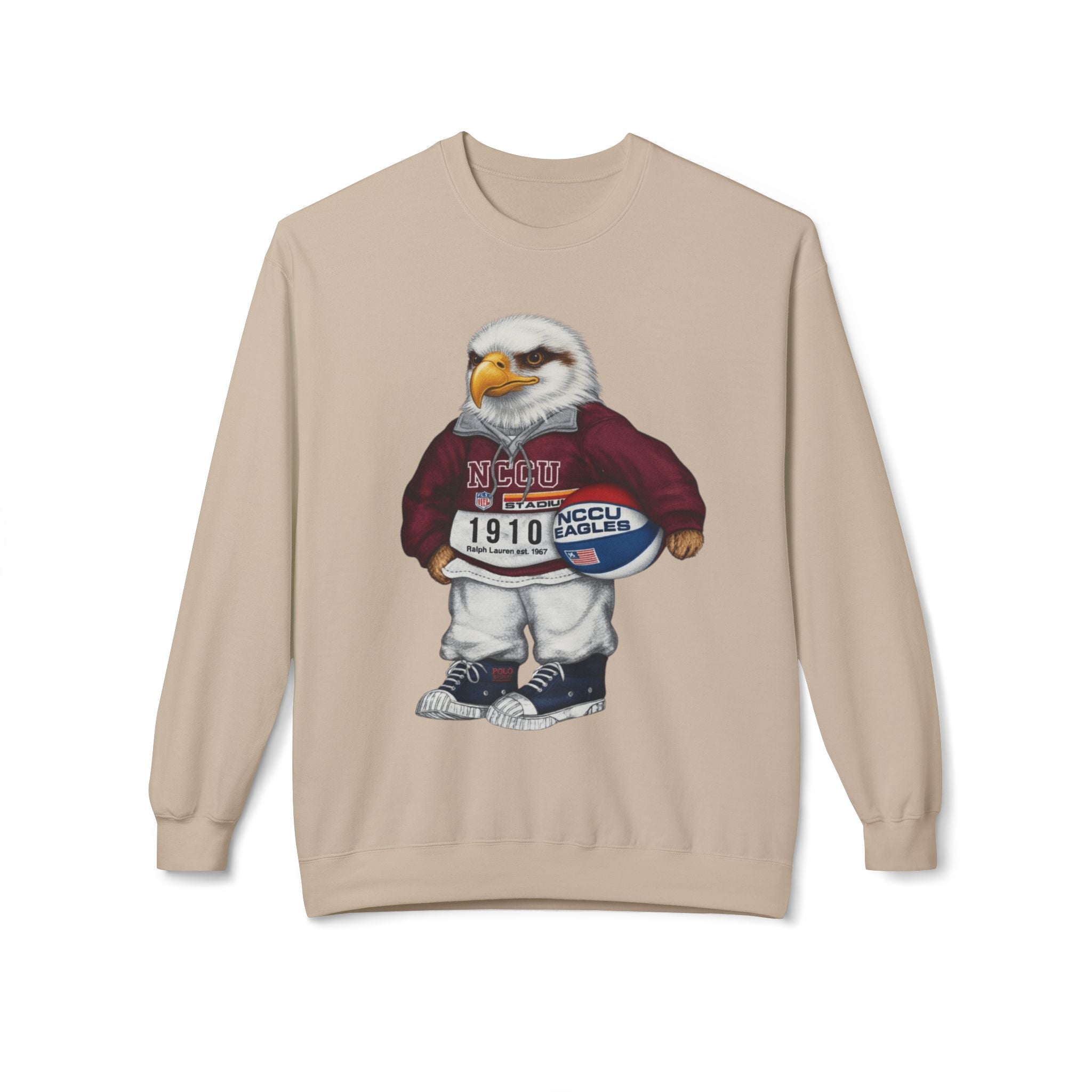 NCCU Eagles Mascot Basketball- HBCU Polo Bear sweatshirt