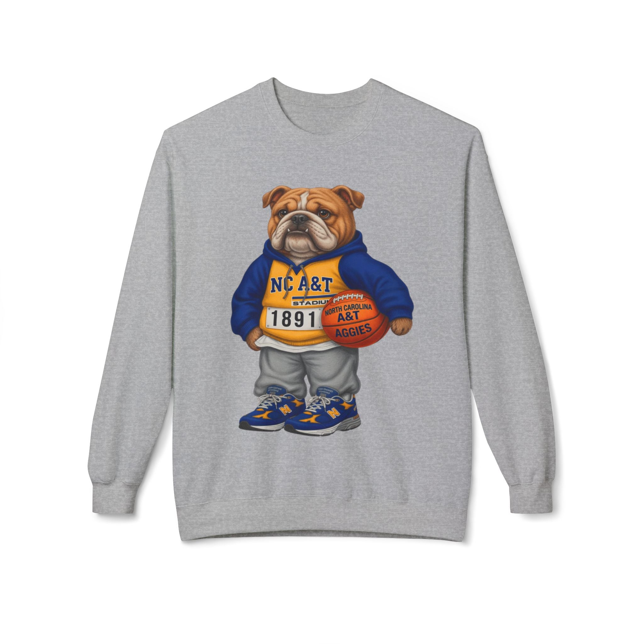 NC A&T Aggies Bulldog Mascot- HBCU Polo Bear sweatshirt