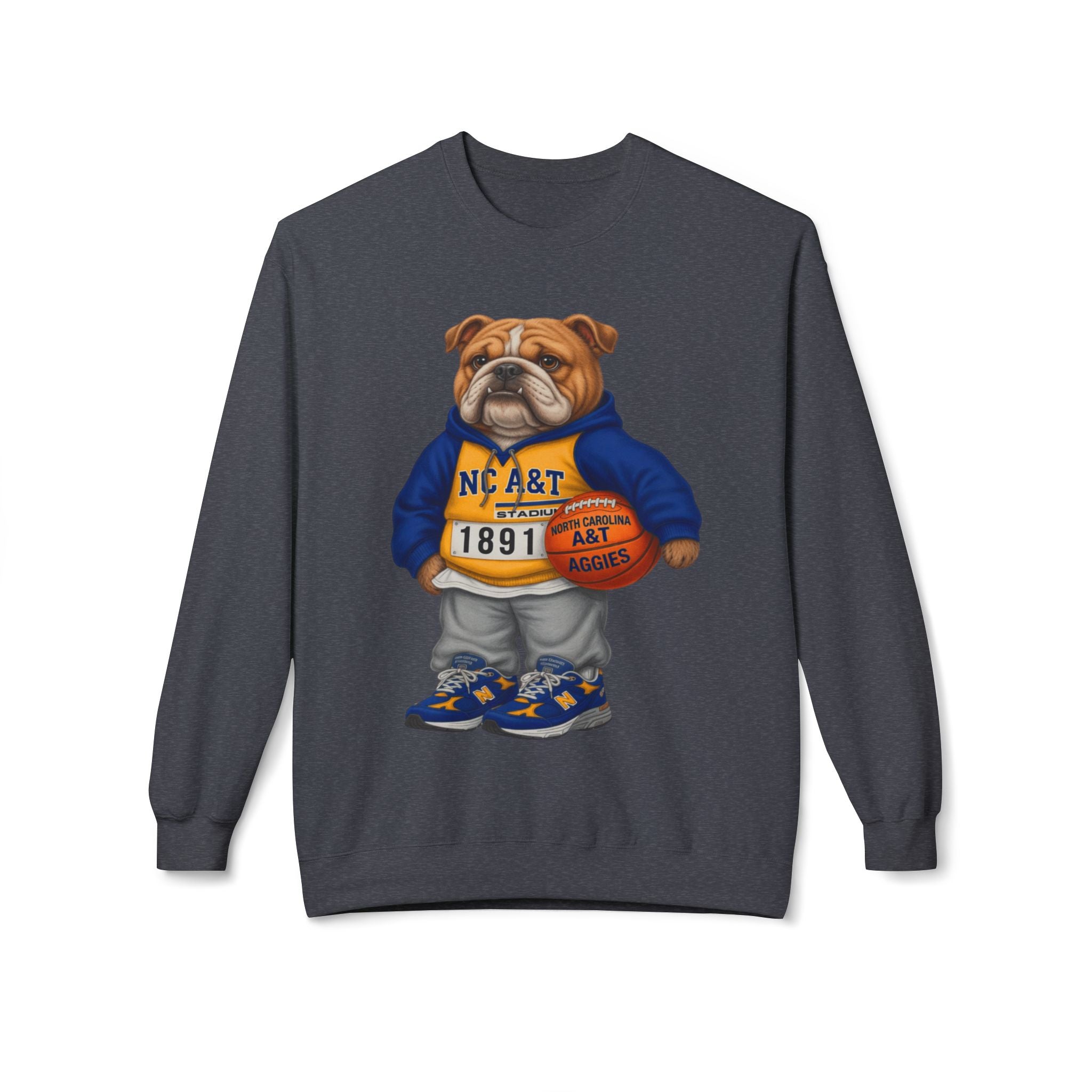 NC A&T Aggies Bulldog Mascot- HBCU Polo Bear sweatshirt