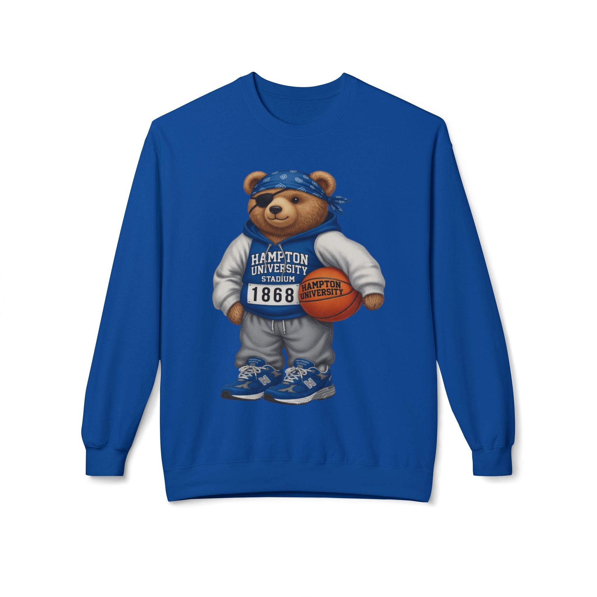 Hampton University Stadium Bear Mascot- HBCU Polo Bear sweatshirt