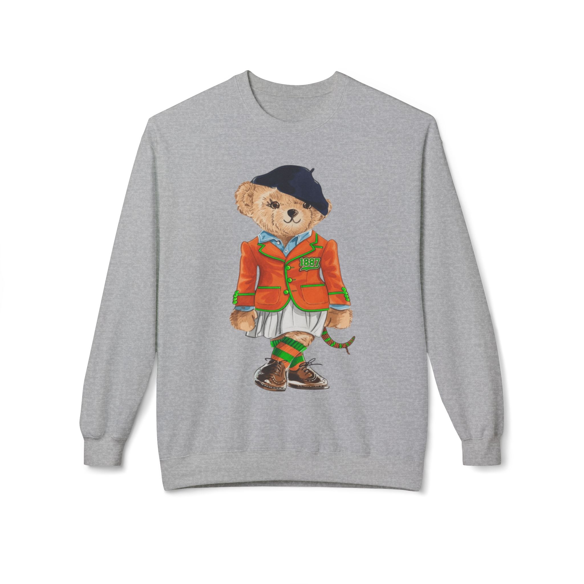 FAMU Polo Bear Sweatshirt | HBCU Teddy Bear Crewneck