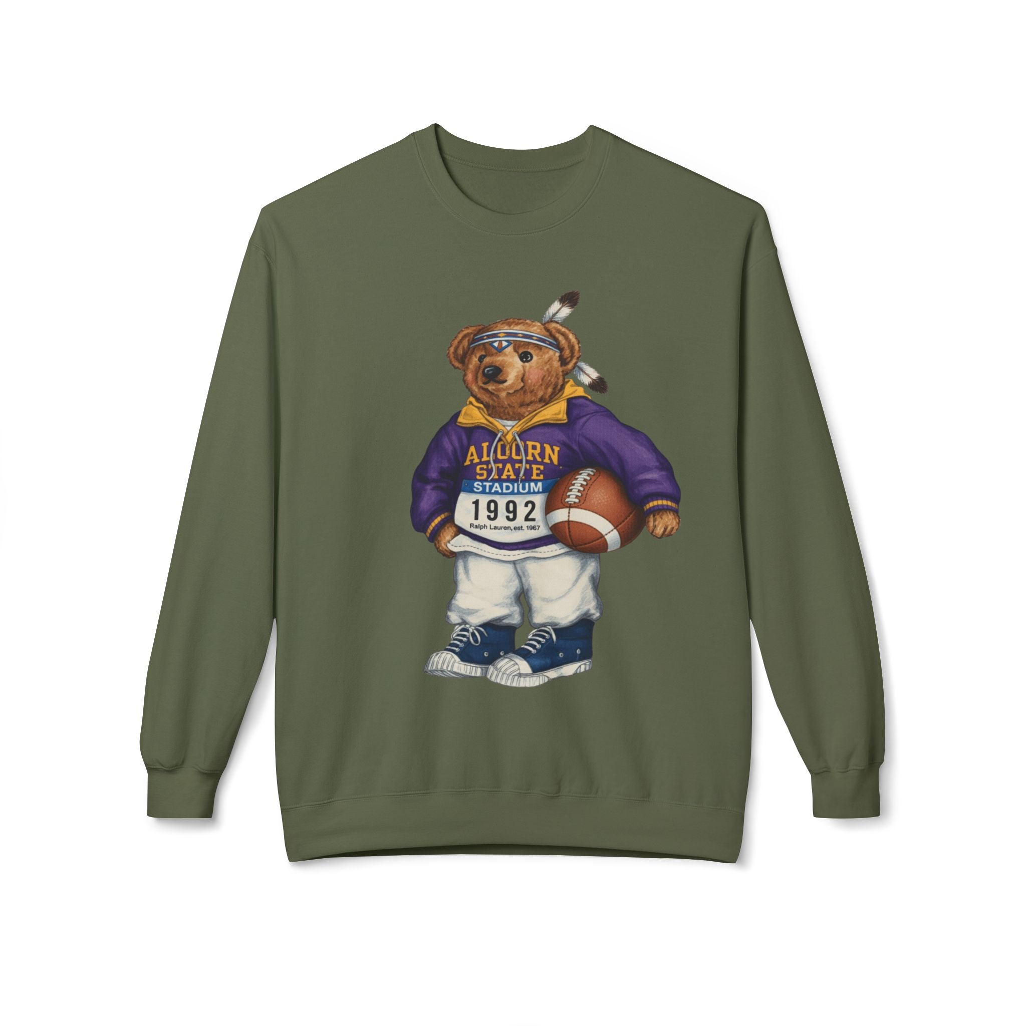 Auburn State Stadium Teddy Bear Mascot 1992- HBCU Polo Bear sweatshirt