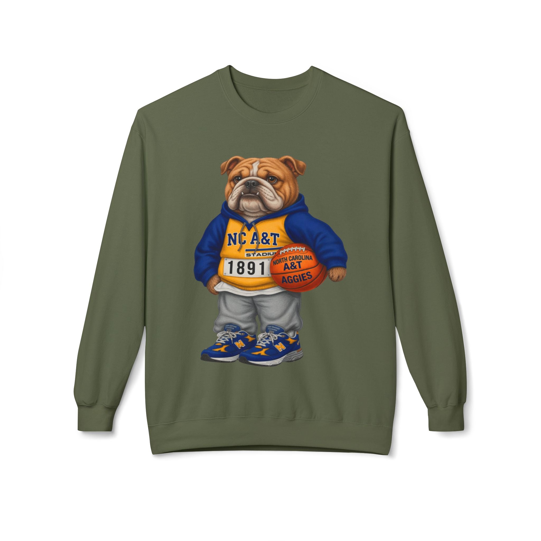 NC A&T Aggies Bulldog Mascot- HBCU Polo Bear sweatshirt