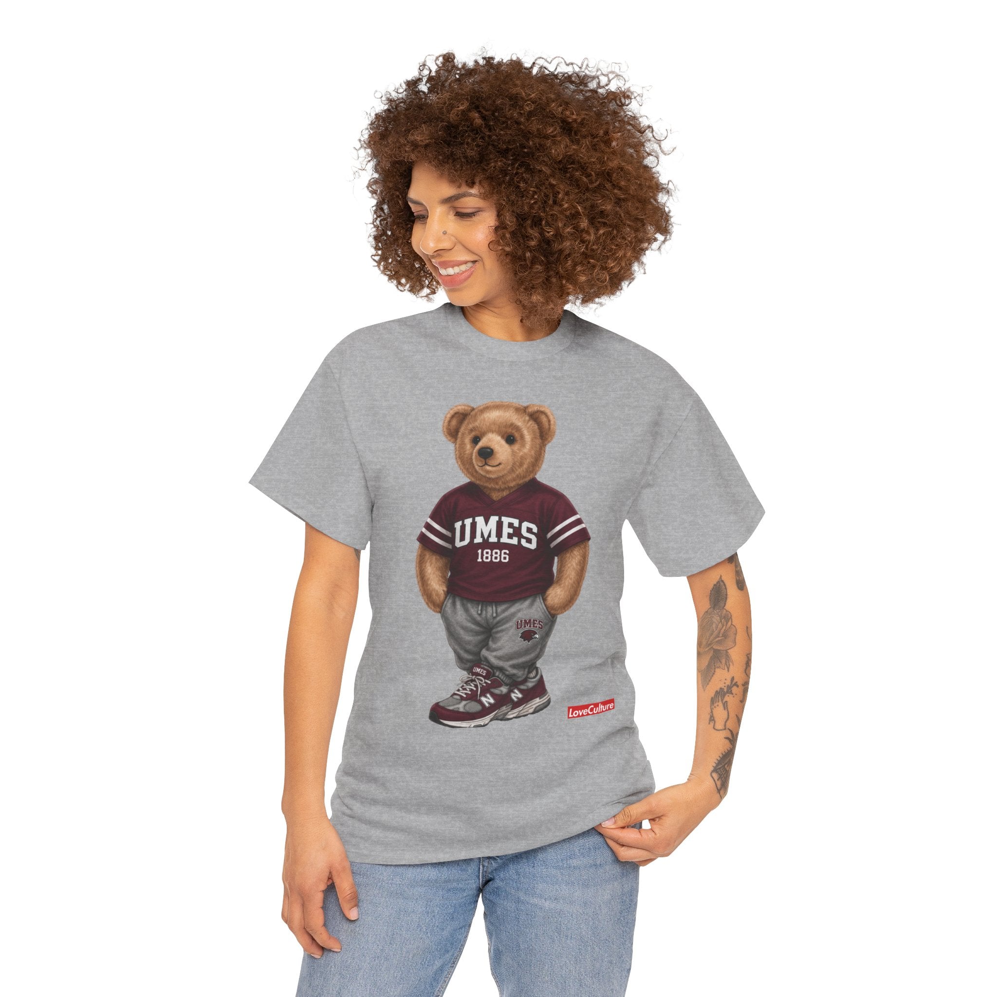 UMES Bear Mascot Tee | Teddy Bear Graphic T-Shirt, UMES 1886 Sweatshirt Style, Maryland Eastern Shore