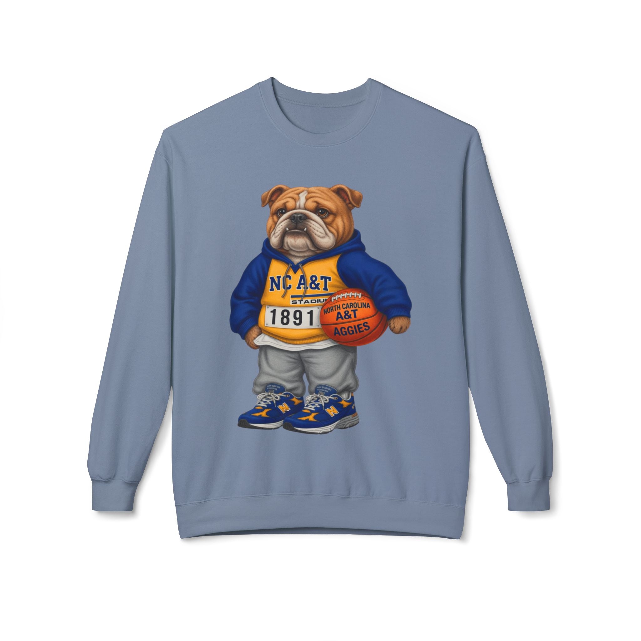 NC A&T Aggies Bulldog Mascot- HBCU Polo Bear sweatshirt