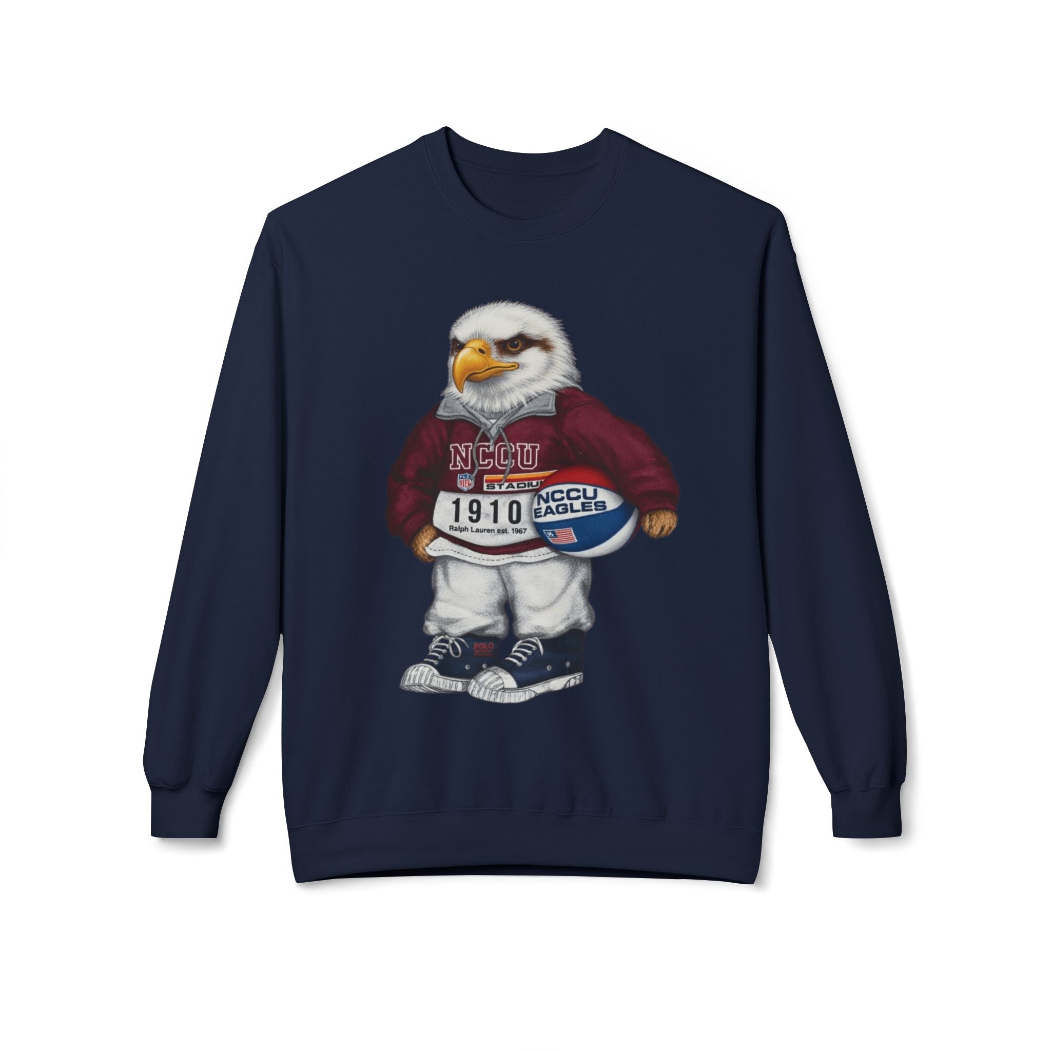 NCCU Eagles Mascot Basketball- HBCU Polo Bear sweatshirt