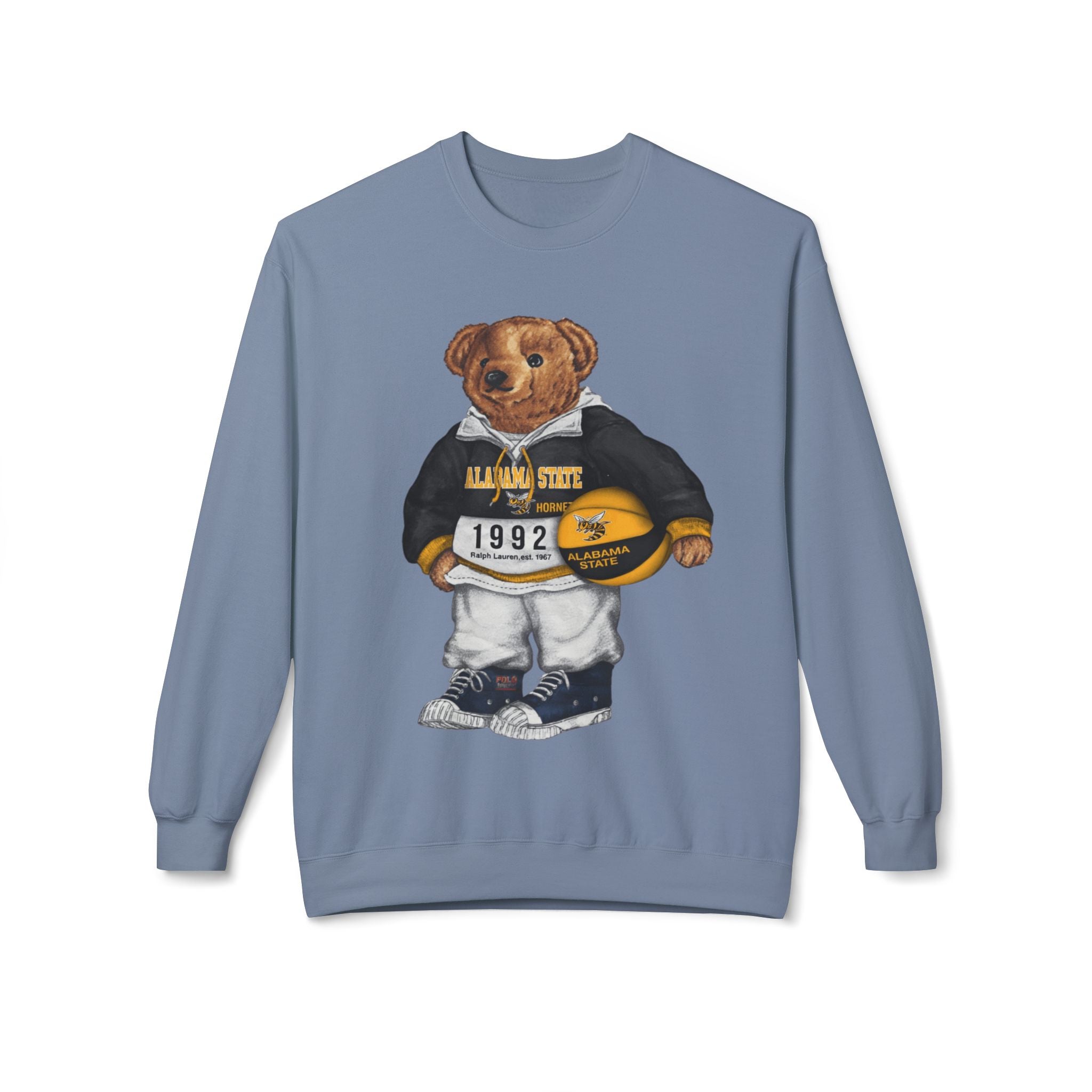 Alabama State Hornets Bear Mascot- HBCU Polo Bear sweatshirt