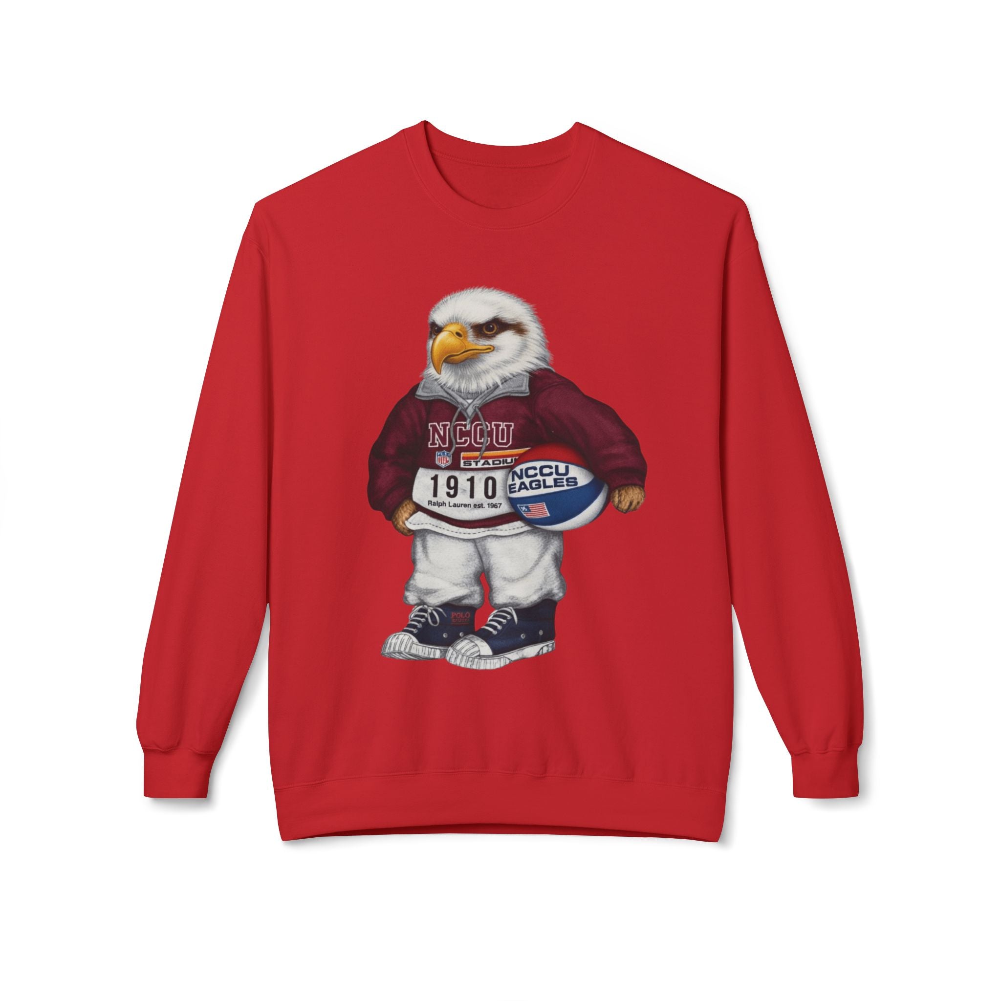 NCCU Eagles Mascot Basketball- HBCU Polo Bear sweatshirt