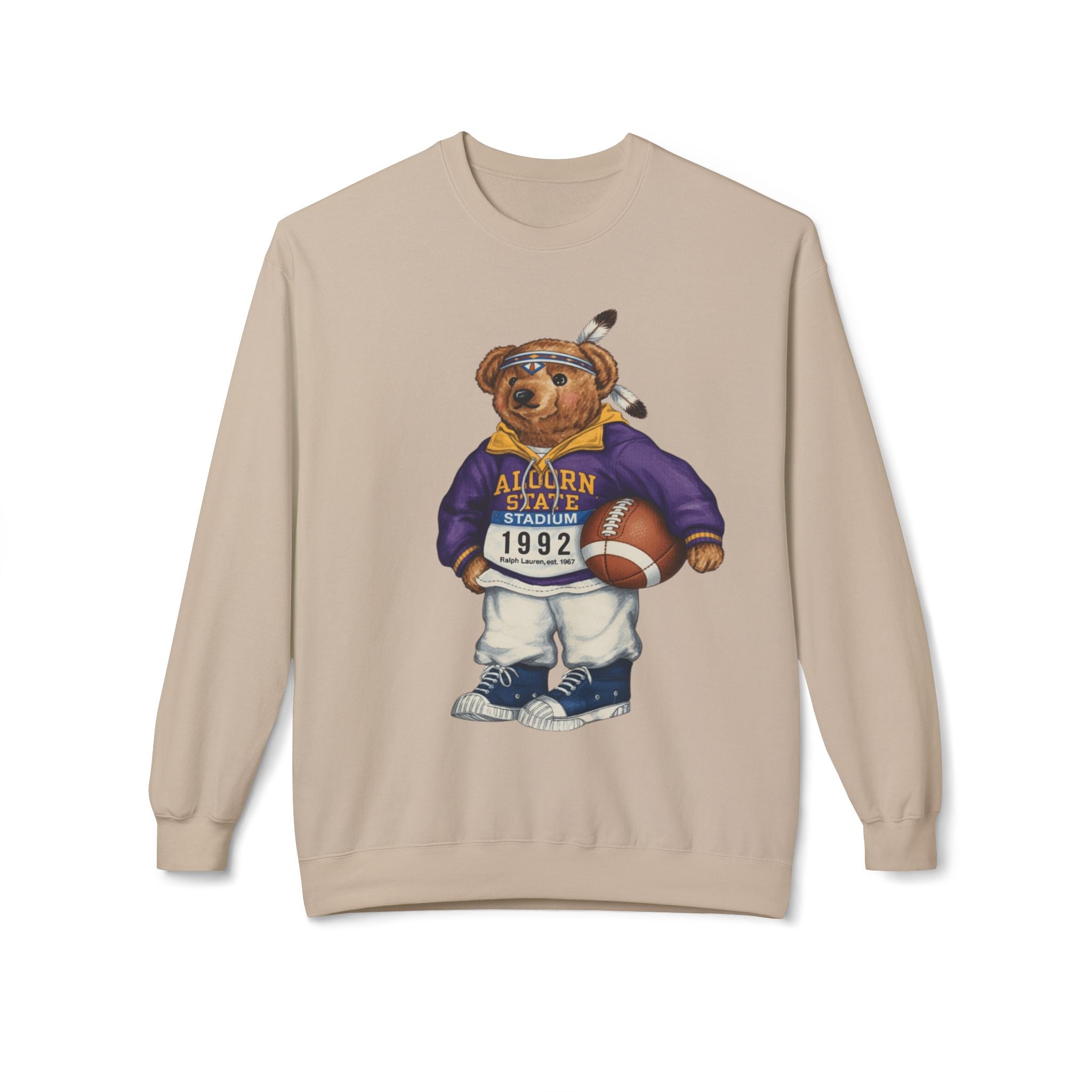 Auburn State Stadium Teddy Bear Mascot 1992- HBCU Polo Bear sweatshirt