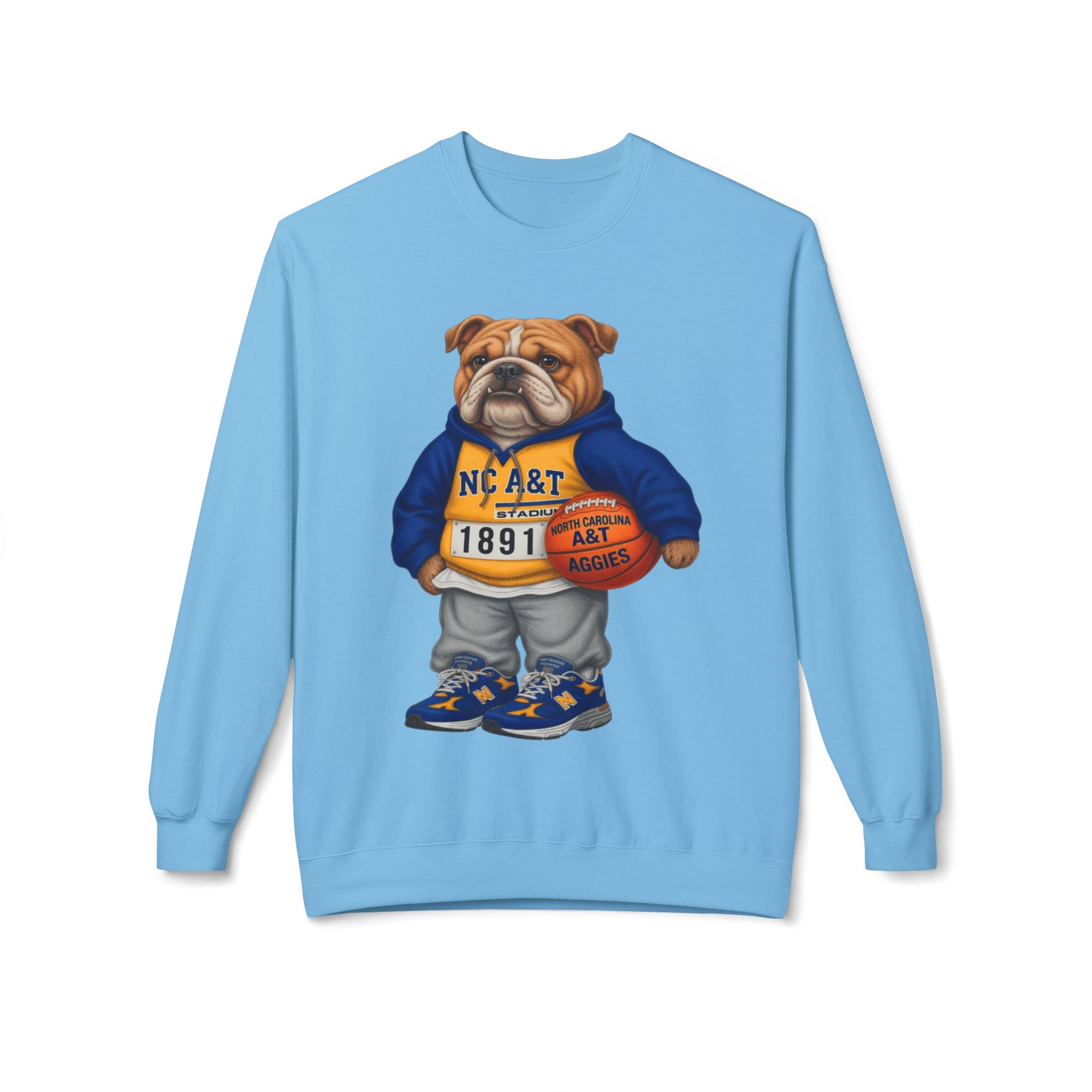NC A&T Aggies Bulldog Mascot- HBCU Polo Bear sweatshirt