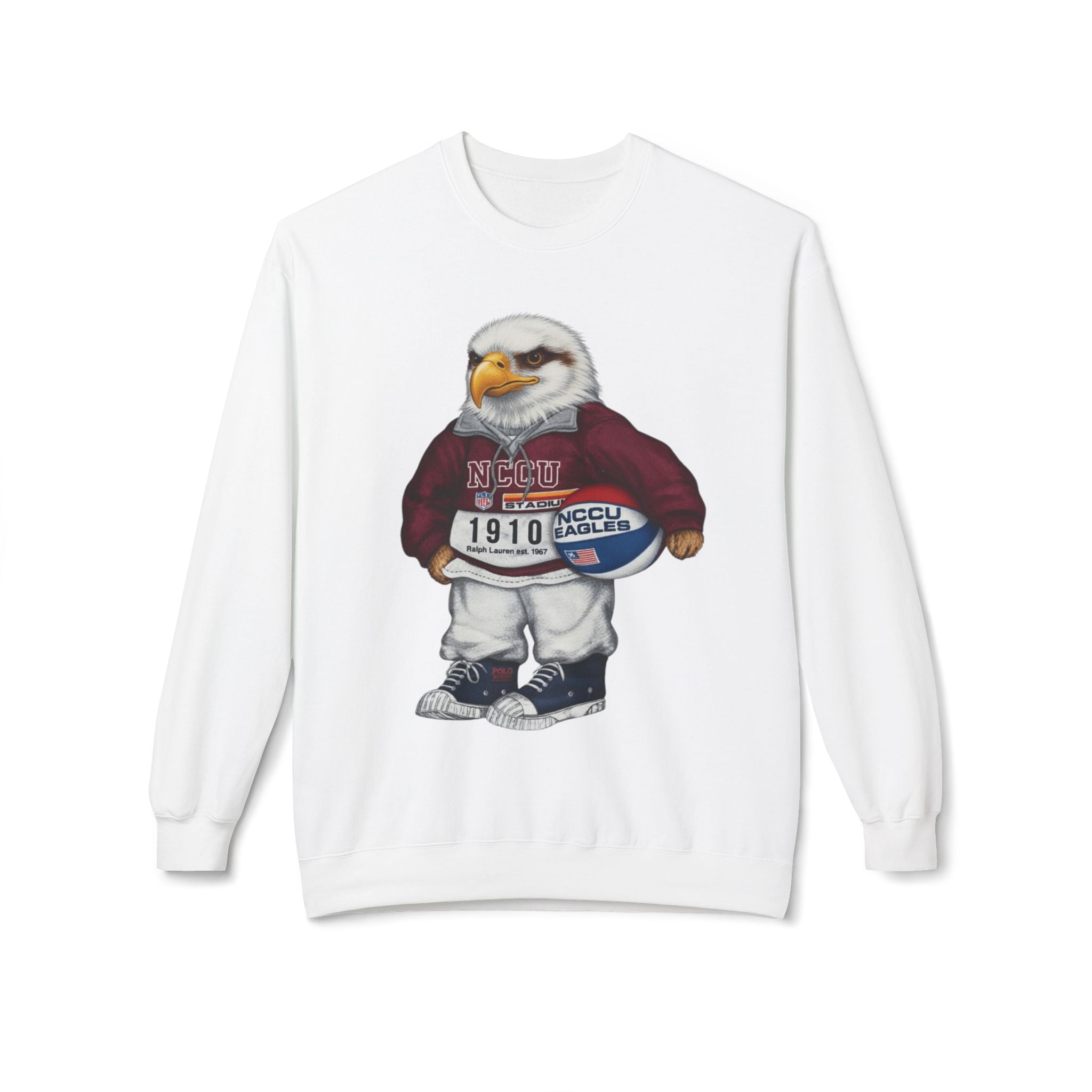NCCU Eagles Mascot Basketball- HBCU Polo Bear sweatshirt