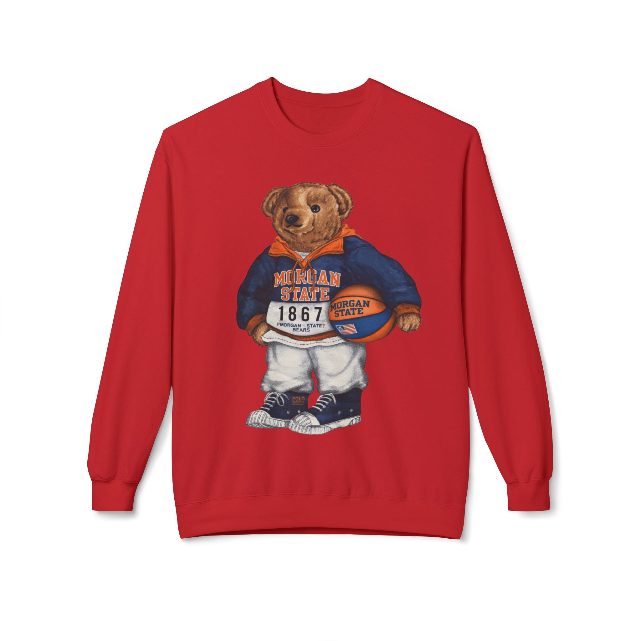 Morgan State Bear Mascot- HBCU Polo Bear sweatshirt