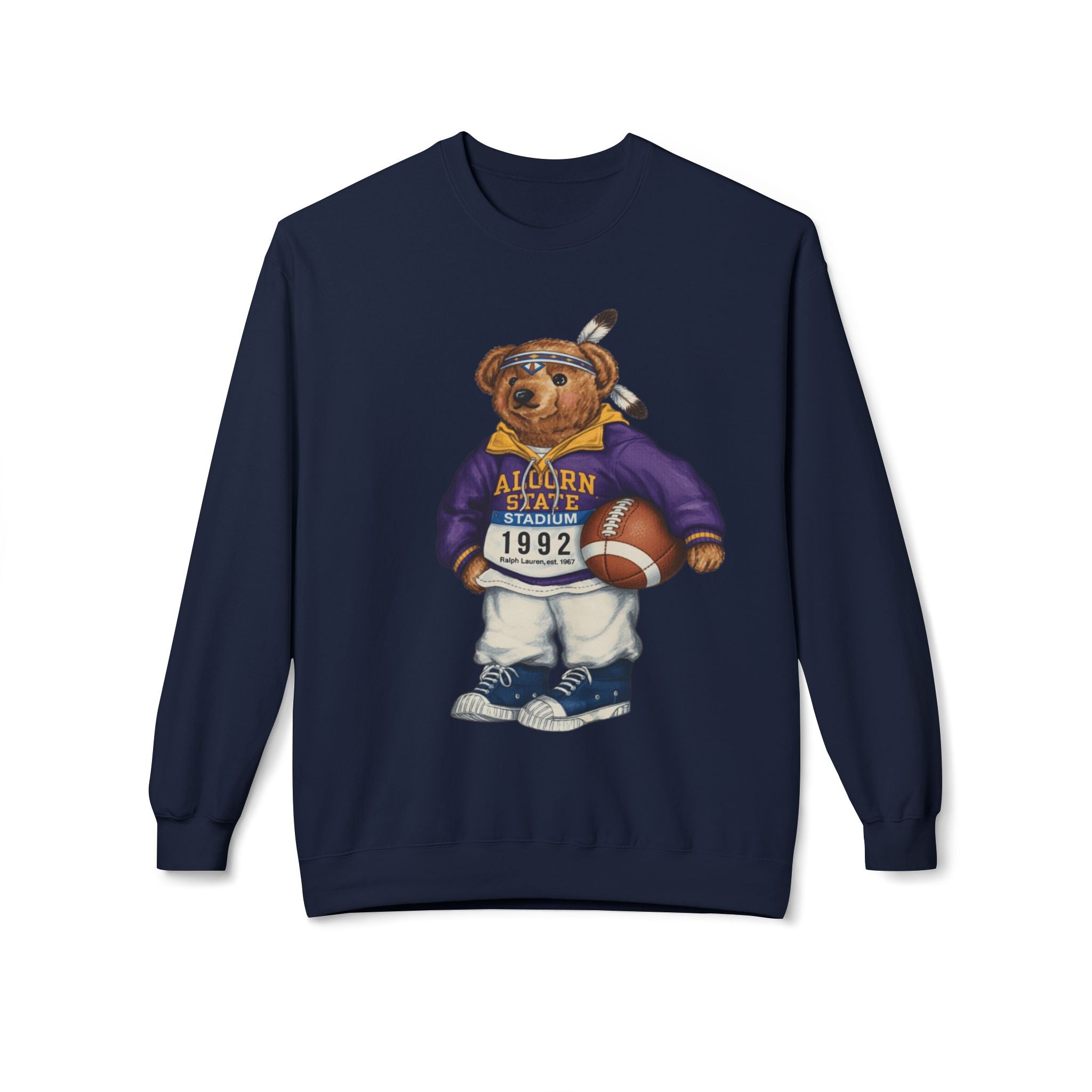 Auburn State Stadium Teddy Bear Mascot 1992- HBCU Polo Bear sweatshirt