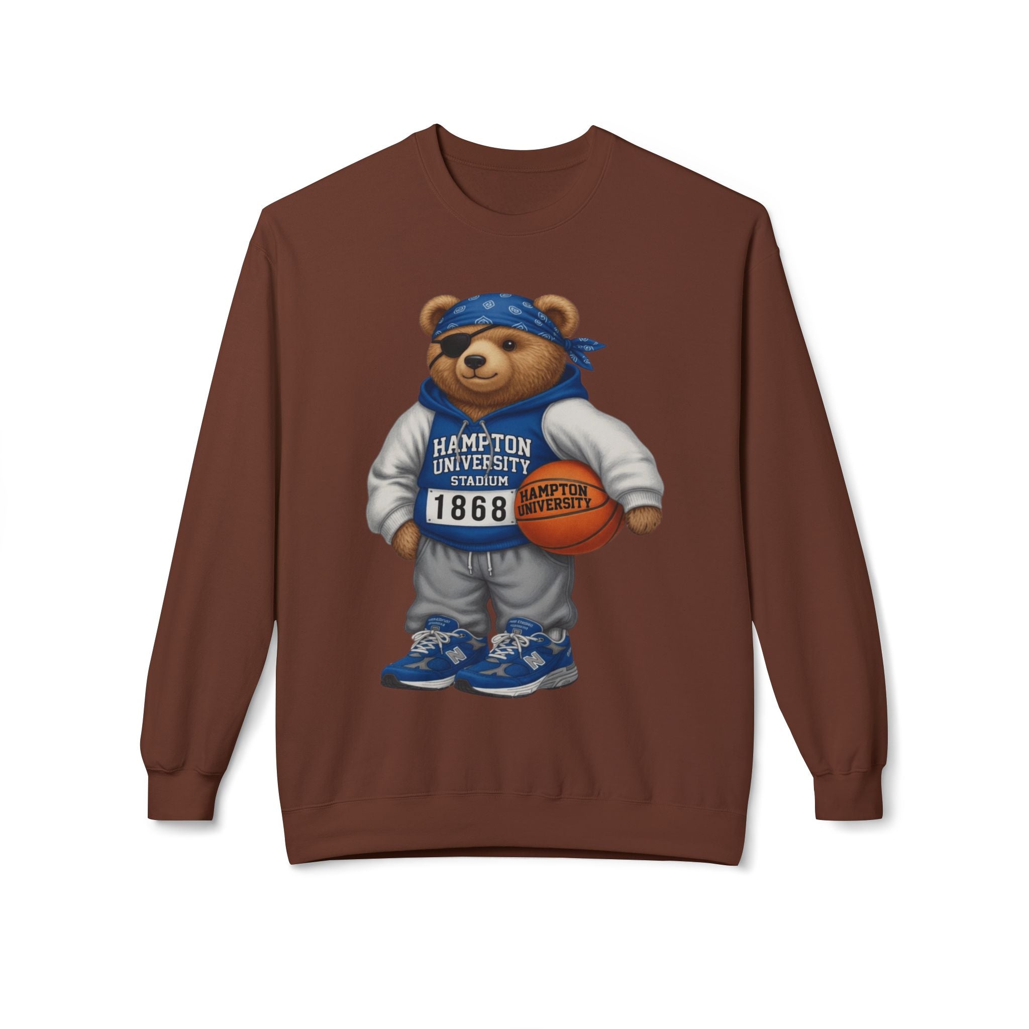Hampton University Stadium Bear Mascot- HBCU Polo Bear sweatshirt