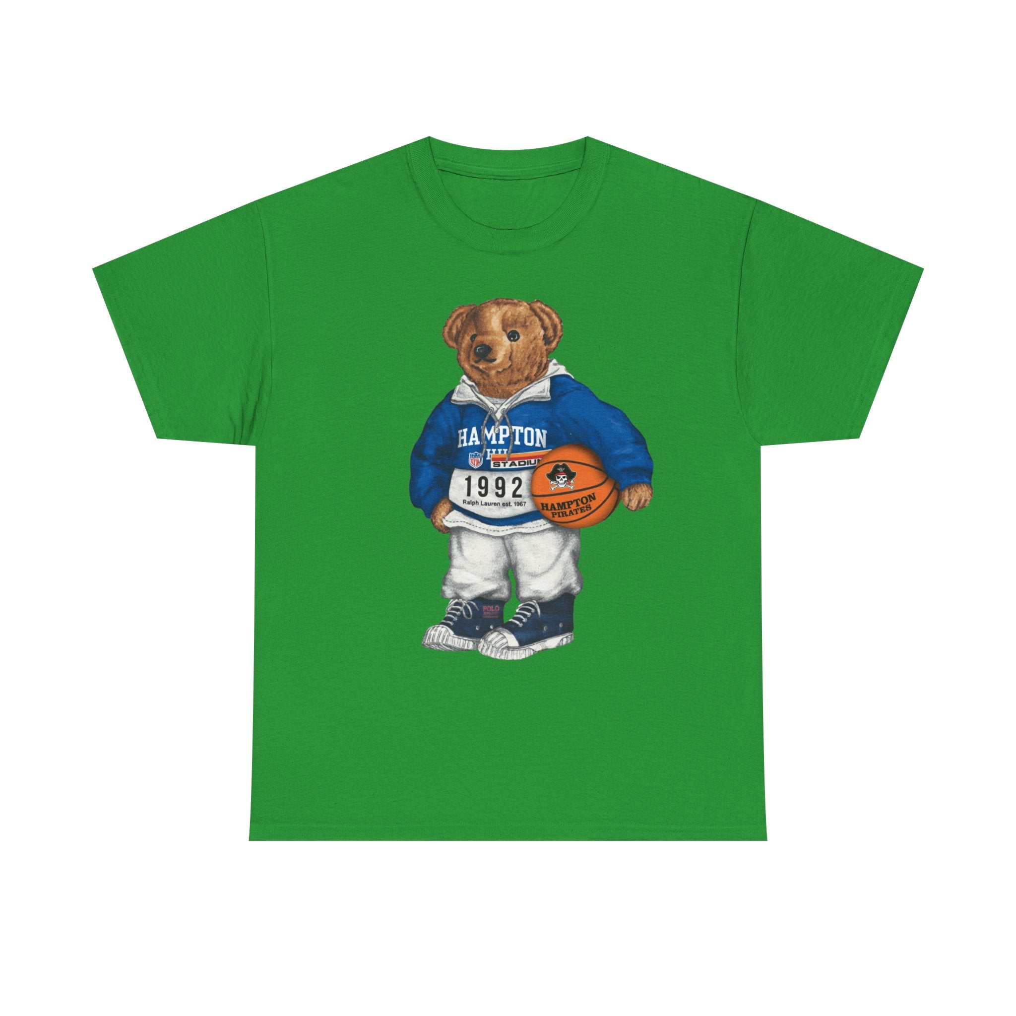 Hampton University Polo Bear 1992 Edition HBCU Tee Shirt-p  Basketball Bear Tee |Sports Graphic Shirt