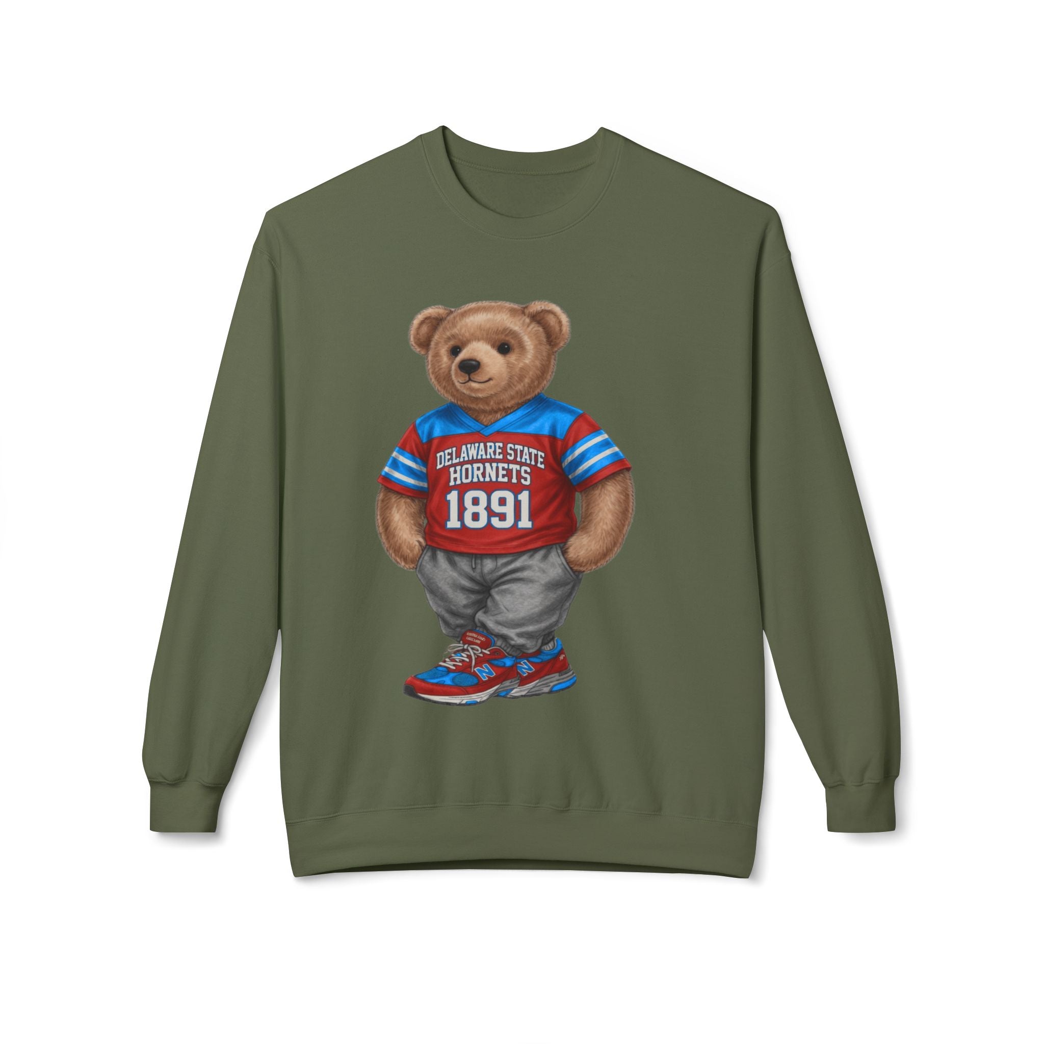 Delaware State Hornets Mascot Bear- HBCU Polo Bear sweatshirt