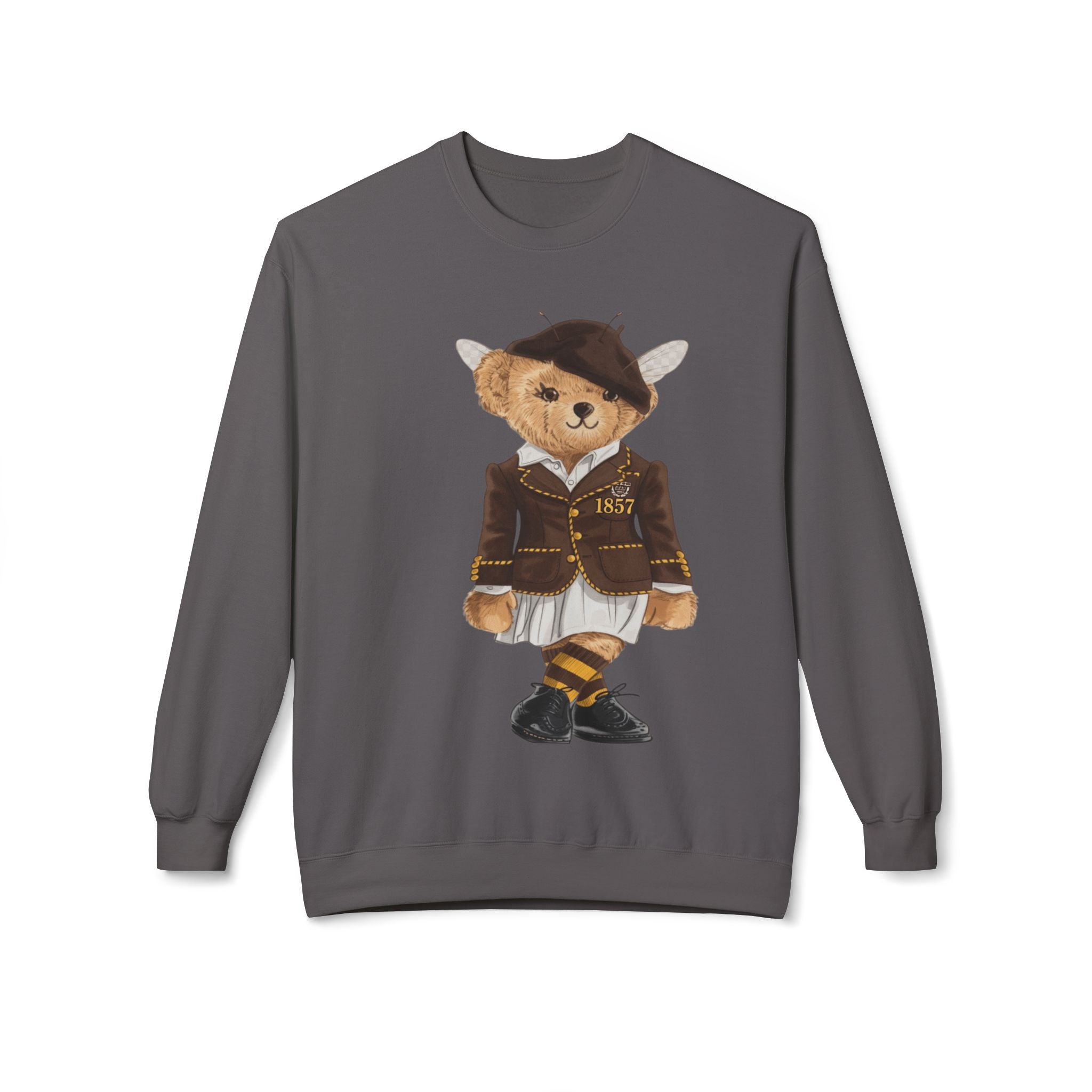 Harris–Stowe HBCU Polo Bear Sweatshirt | HSSU Hornets Teddy | Black Gold Heritage Crew | Yards & Dorms