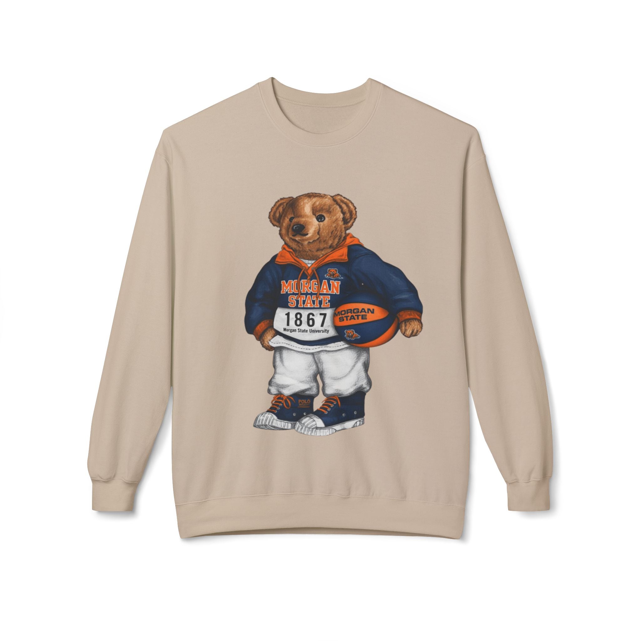 Morgan State University Mascot Bear- HBCU Polo Bear sweatshirt