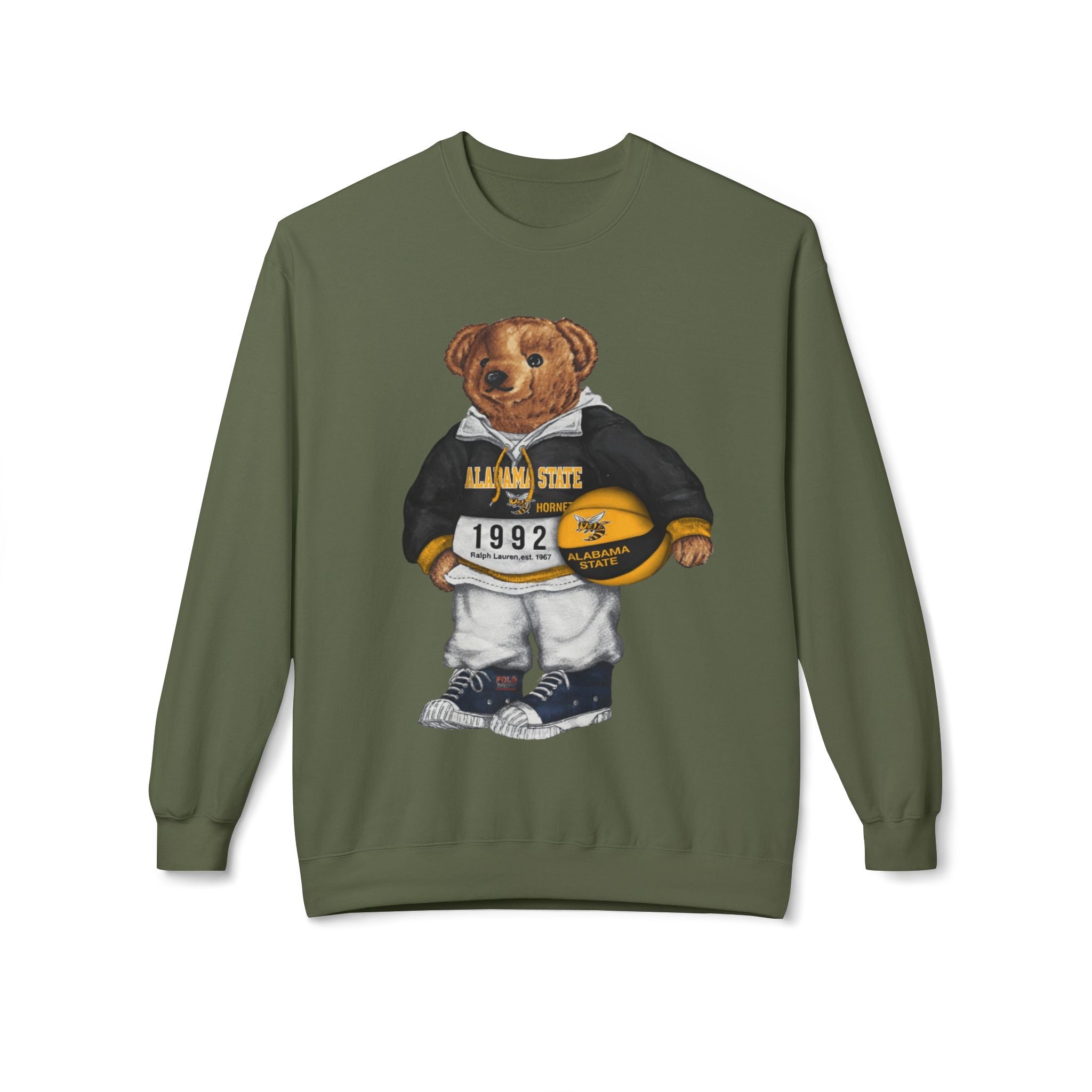 Alabama State Hornets Bear Mascot- HBCU Polo Bear sweatshirt