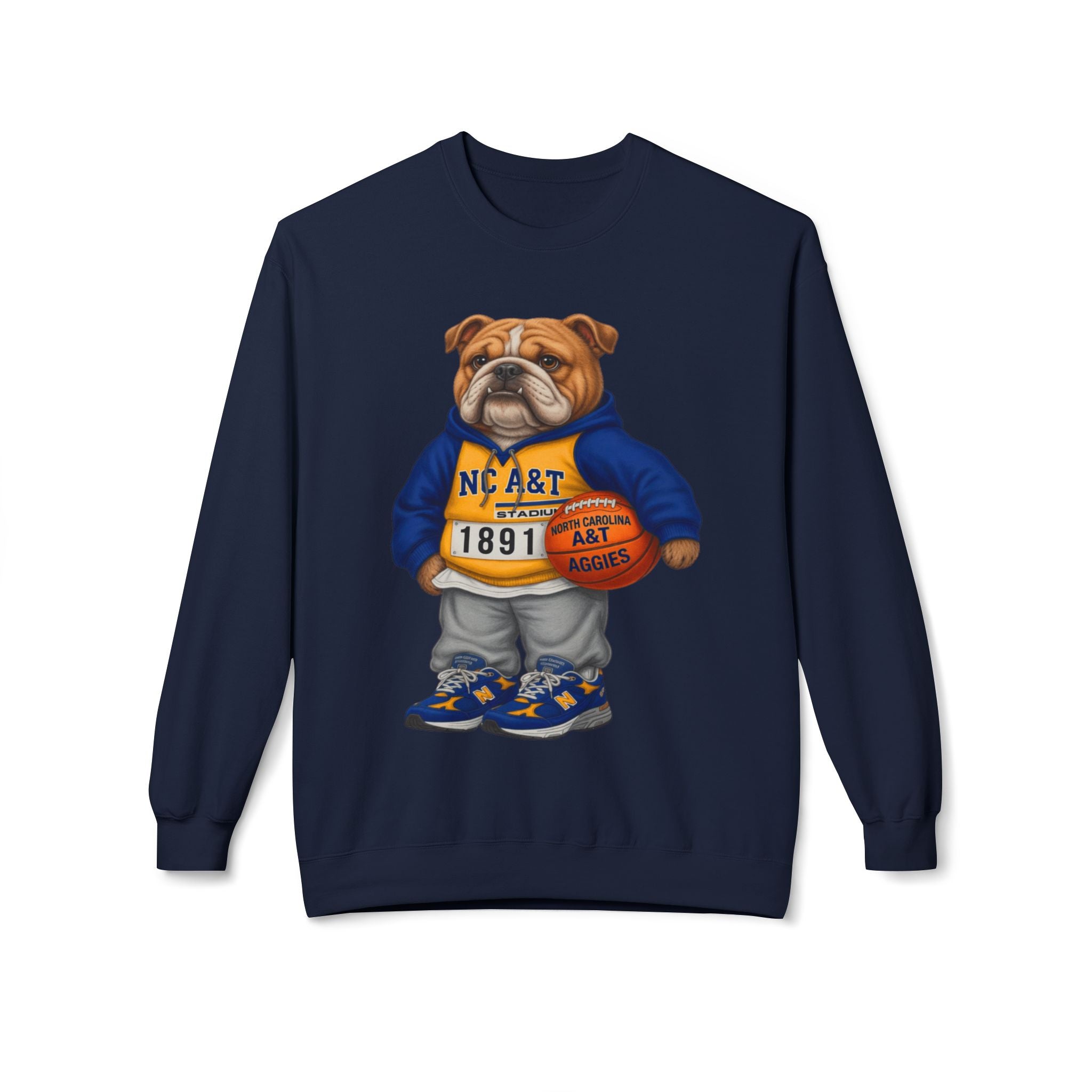 NC A&T Aggies Bulldog Mascot- HBCU Polo Bear sweatshirt