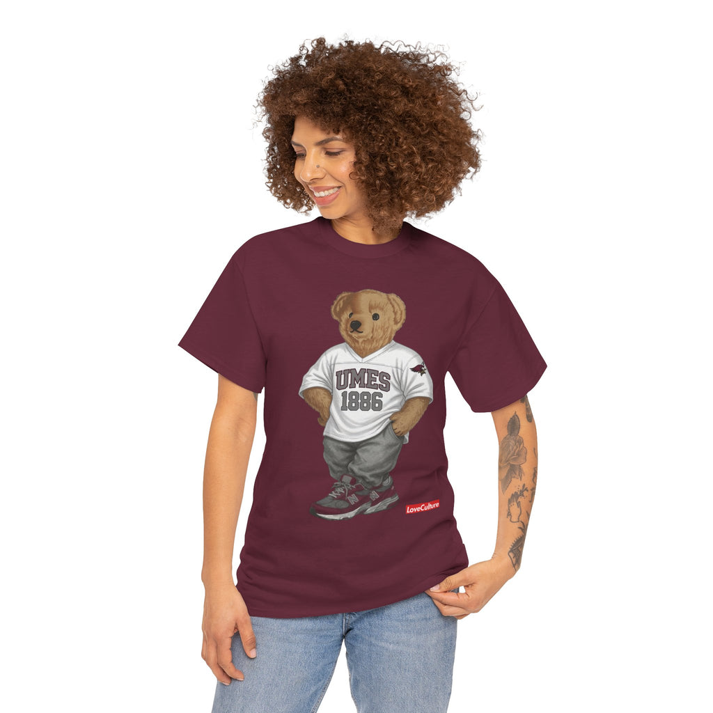 UMES Bear Mascot Tee | Teddy Bear Graphic T-Shirt, UMES 1886 Sweatshirt Style, Maryland Eastern Shore