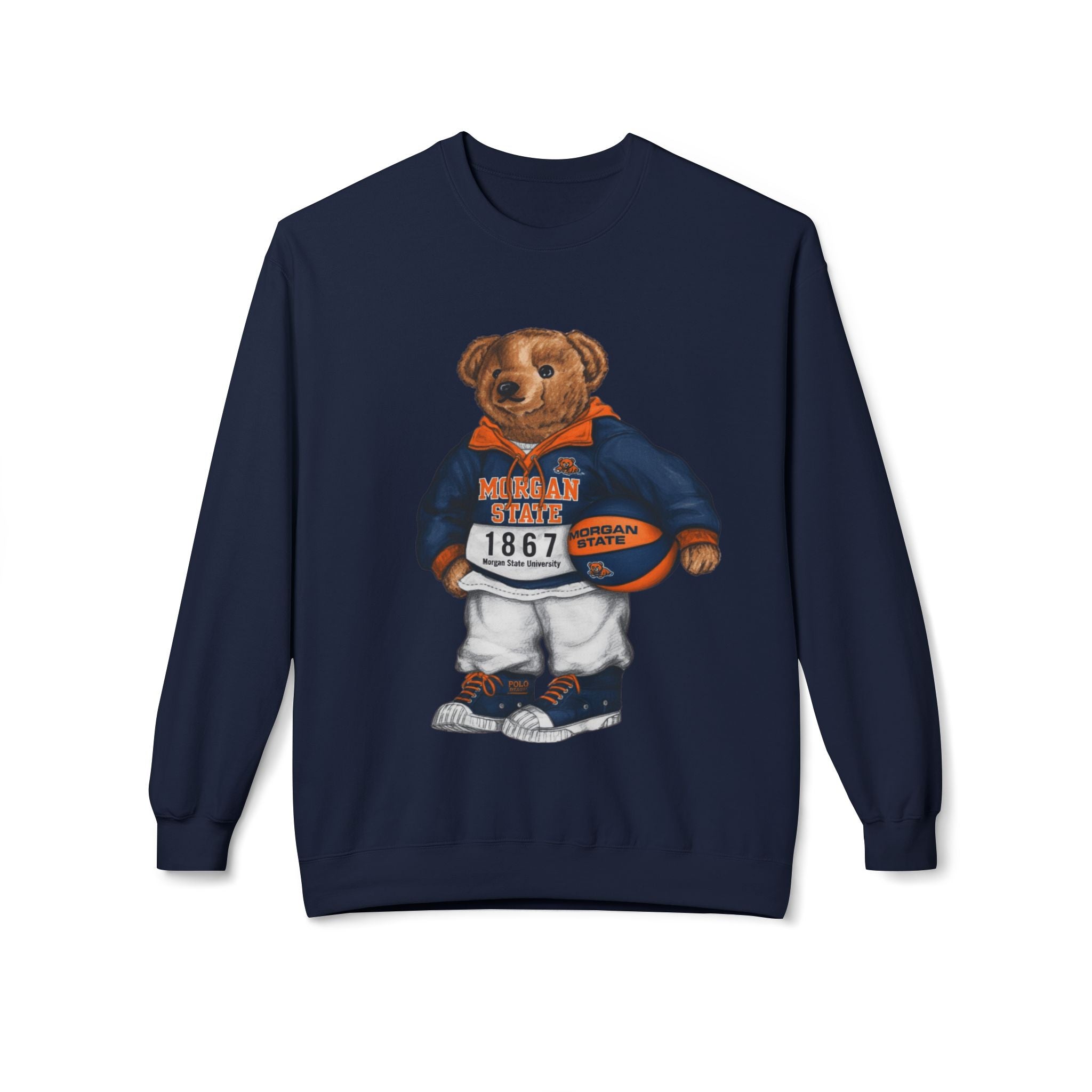 Morgan State University Mascot Bear- HBCU Polo Bear sweatshirt