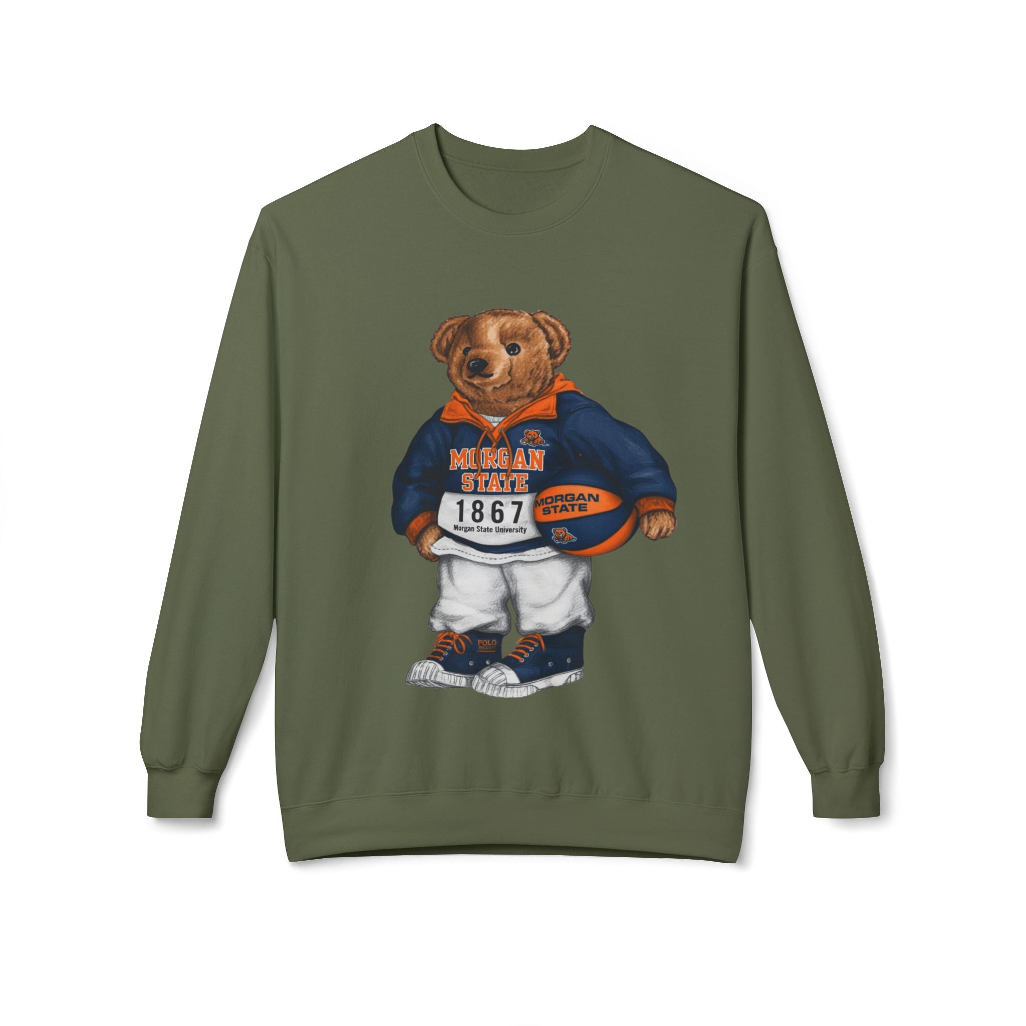 Morgan State University Mascot Bear- HBCU Polo Bear sweatshirt