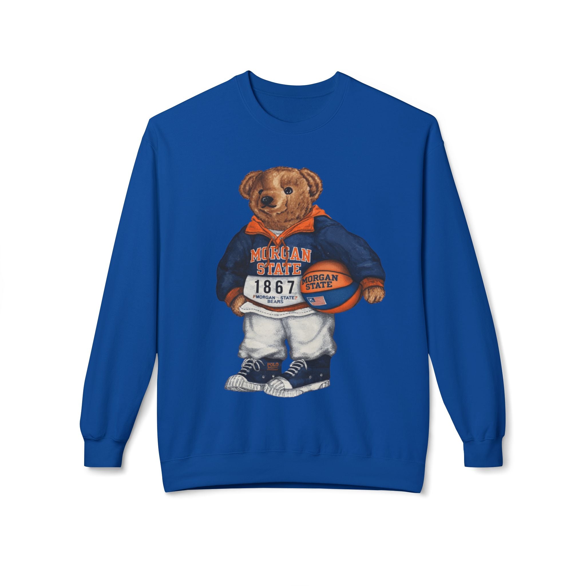Morgan State Bear Mascot- HBCU Polo Bear sweatshirt