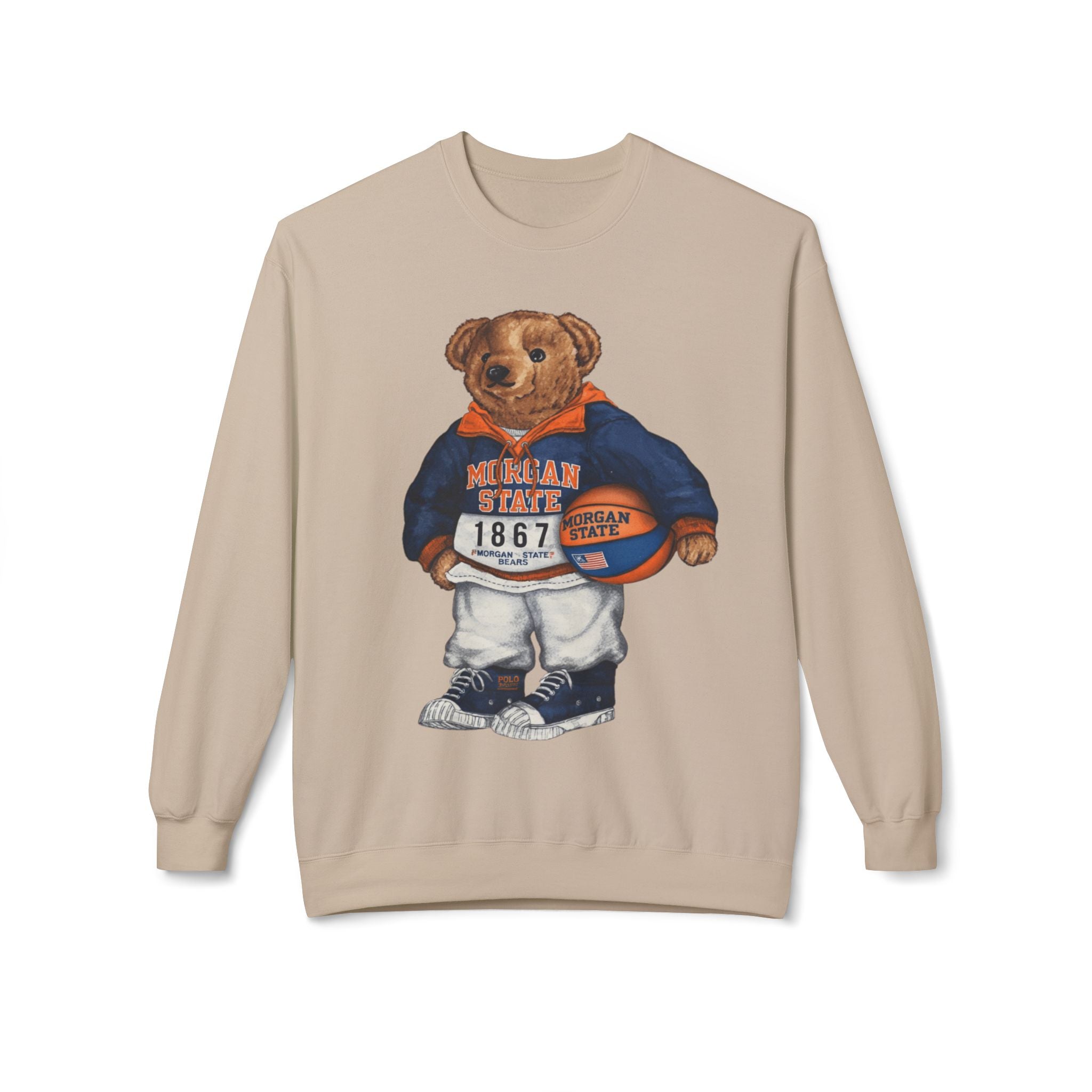 Morgan State Bear Mascot- HBCU Polo Bear sweatshirt