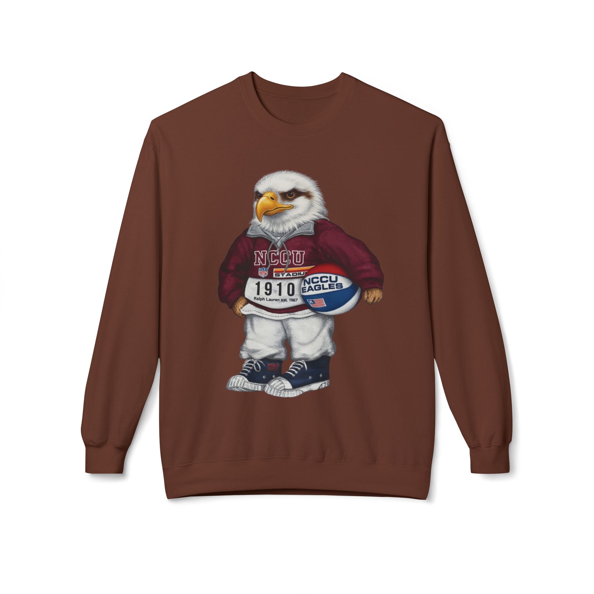 NCCU Eagles Mascot Basketball- HBCU Polo Bear sweatshirt