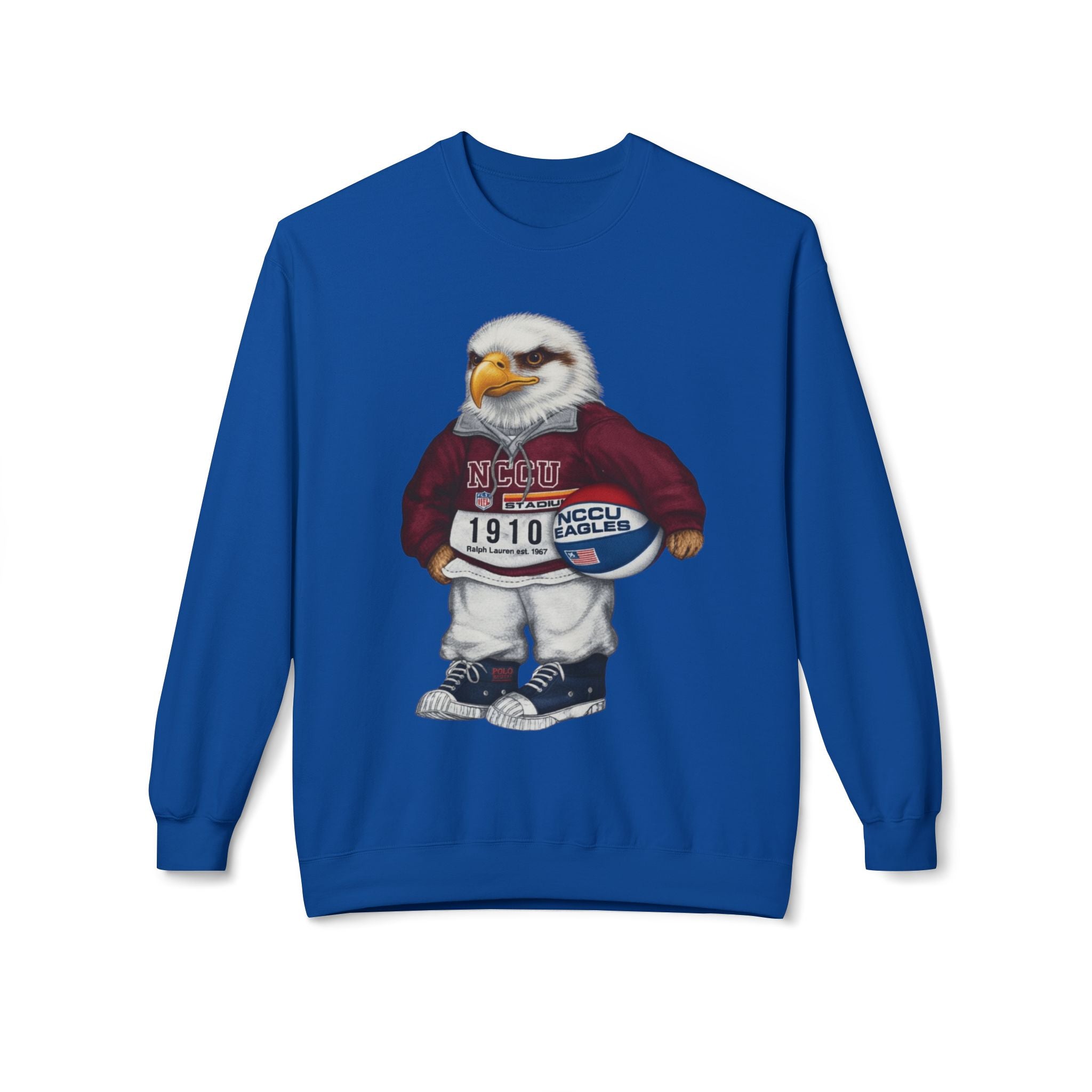 NCCU Eagles Mascot Basketball- HBCU Polo Bear sweatshirt