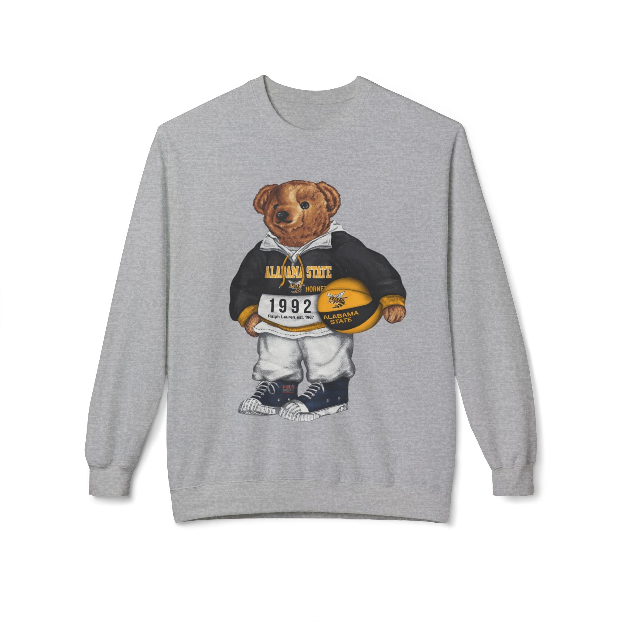Alabama State Hornets Bear Mascot- HBCU Polo Bear sweatshirt