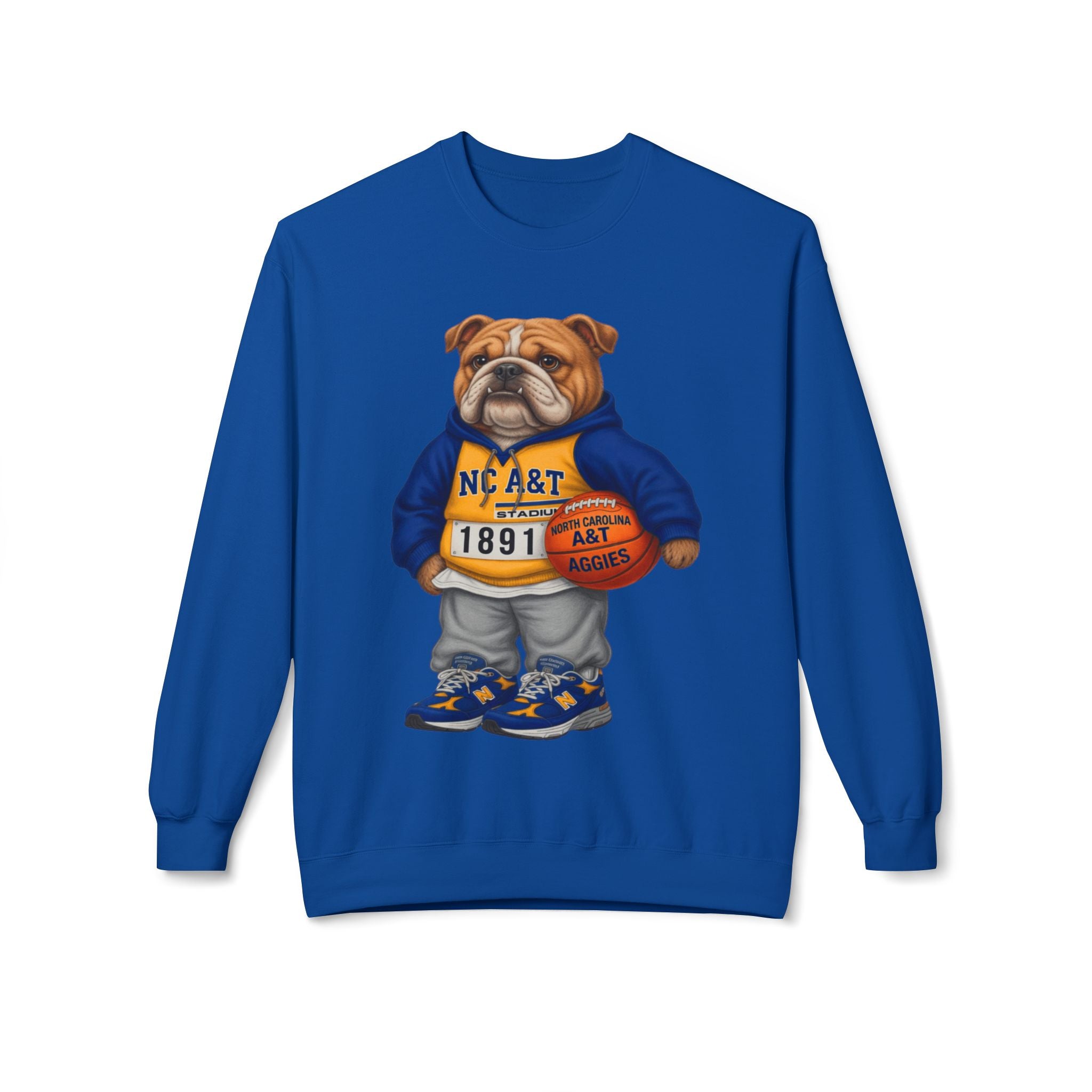 NC A&T Aggies Bulldog Mascot- HBCU Polo Bear sweatshirt