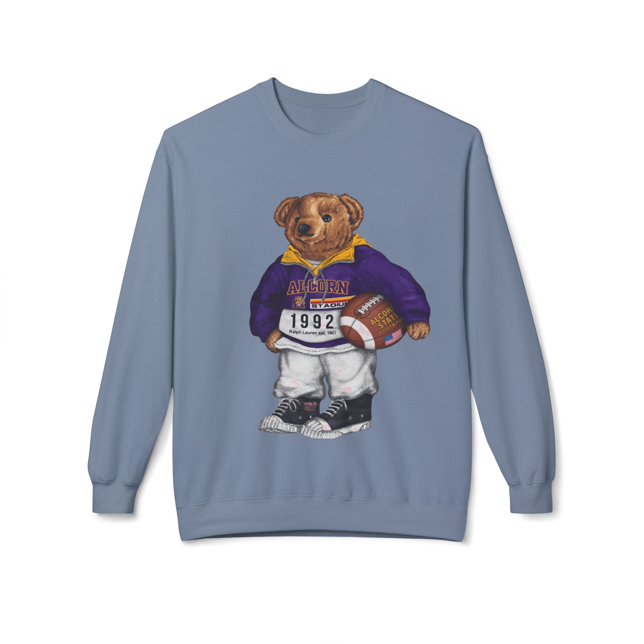 Alcorn State Bear Mascot Football Gear- HBCU Polo Bear sweatshirt