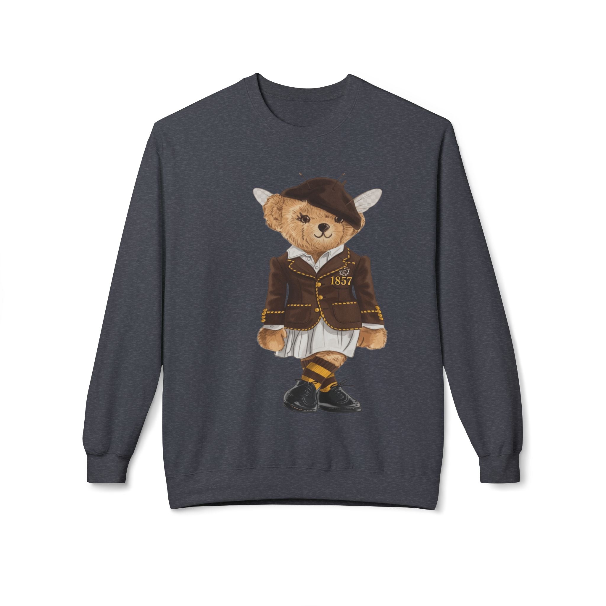 Harris–Stowe HBCU Polo Bear Sweatshirt | HSSU Hornets Teddy | Black Gold Heritage Crew | Yards & Dorms